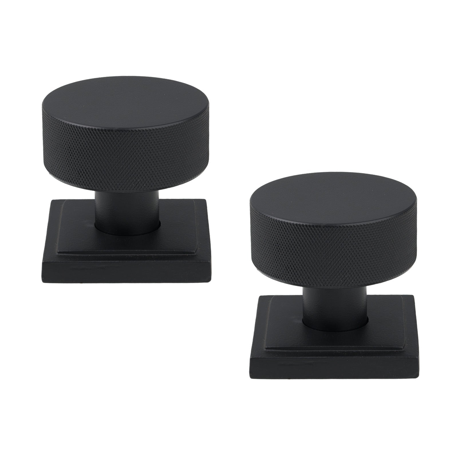 Matt Black Square Brompton Mortice Knobs