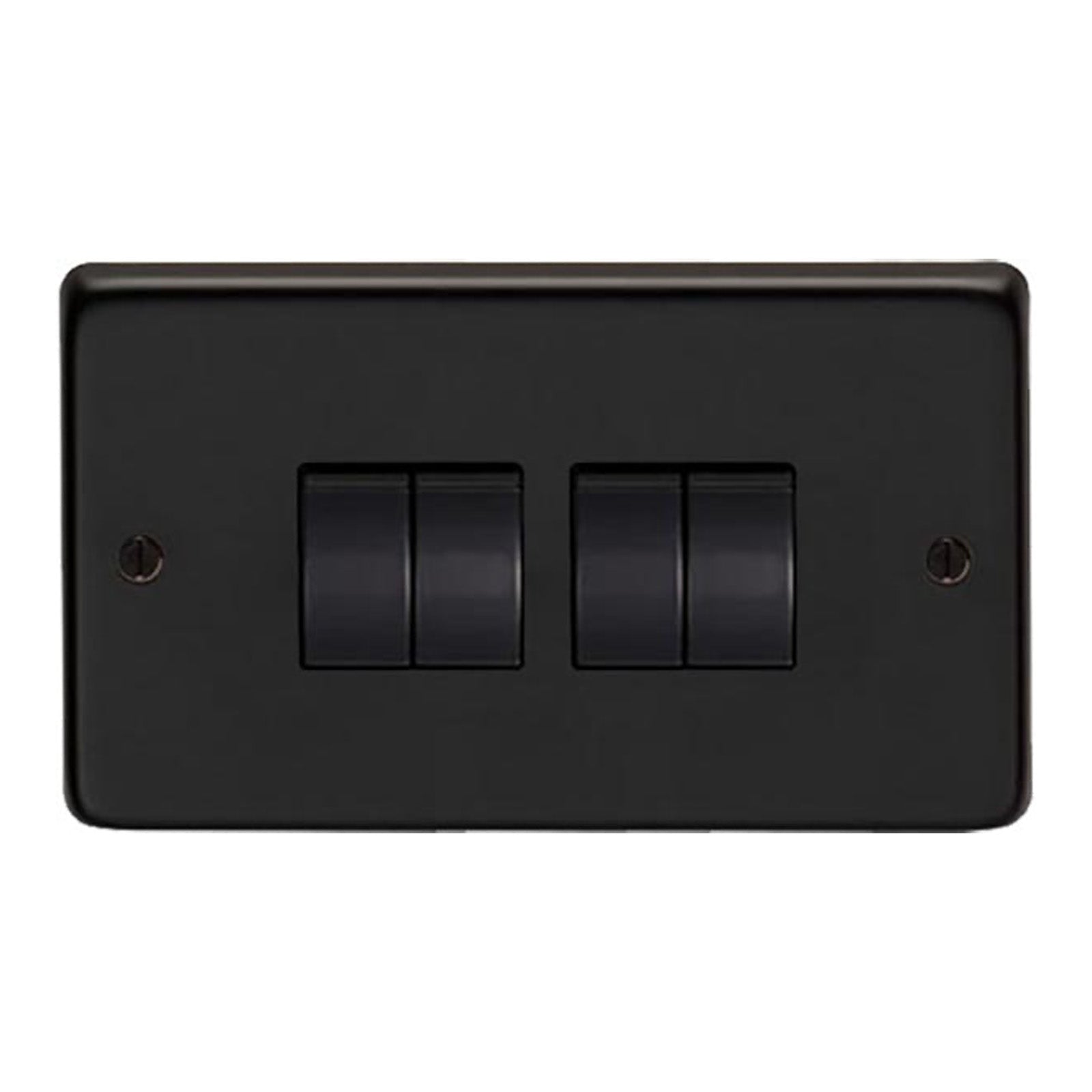 SHOW Image of Quad 10 Amp Switch with Matt Black finish