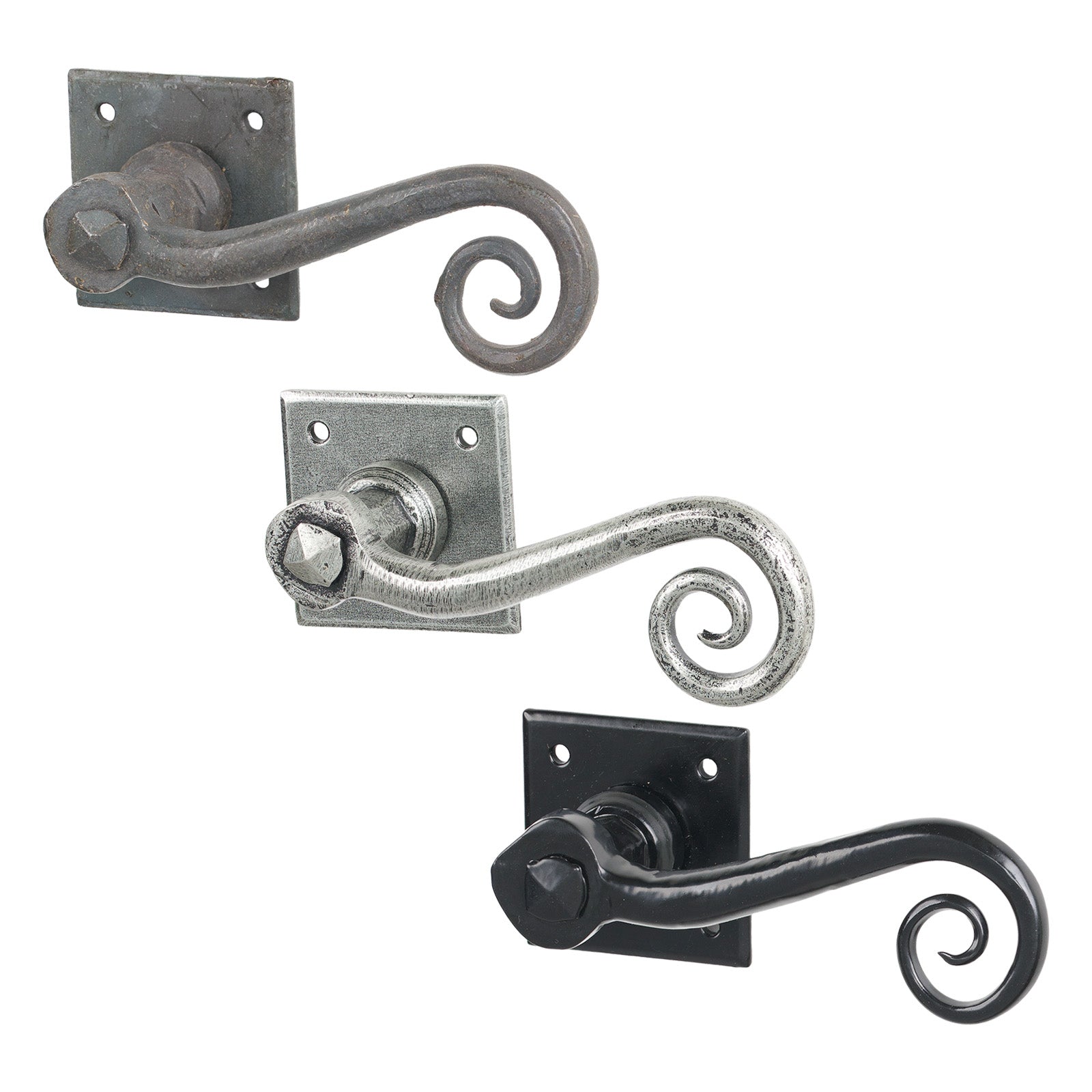 Level Image of Monkeytail Lever on Diamond Rose Handles