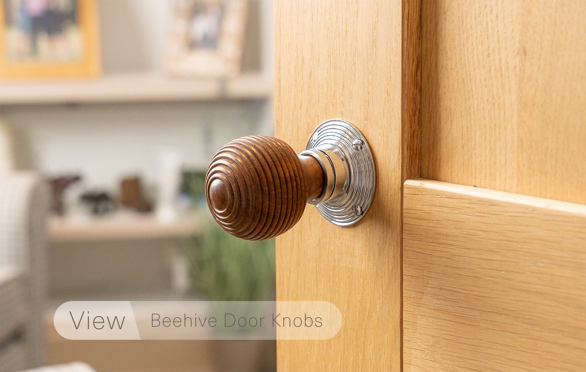 beehive door knobs, rosewood knobs, wooden knobs, Victorian door handles, traditional door knobs