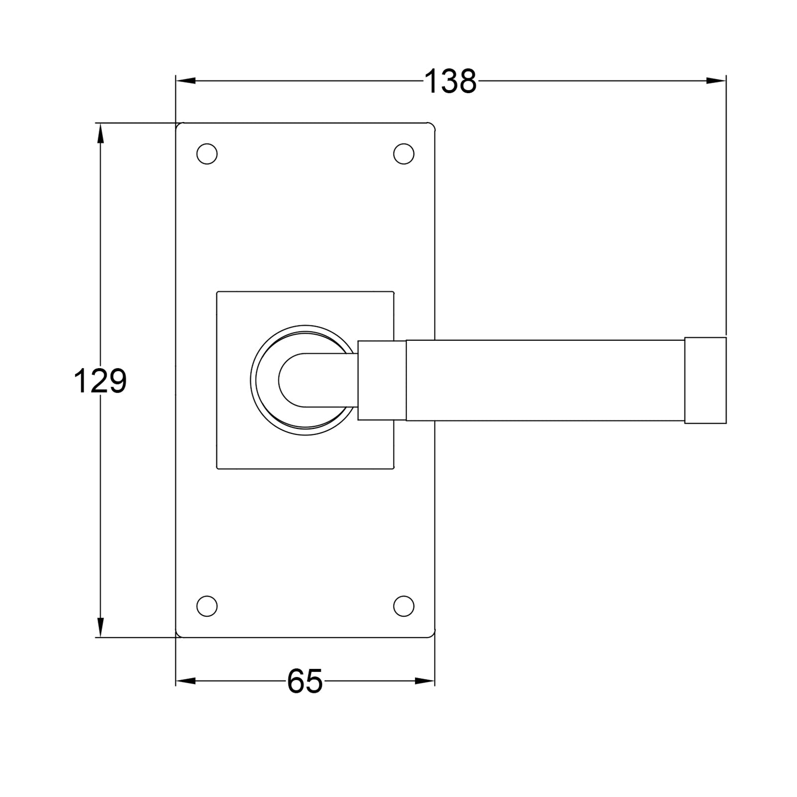 Milton Pewter Door Handles On Wide Backplate Oak Short Latch JPEG Drawing SHOW