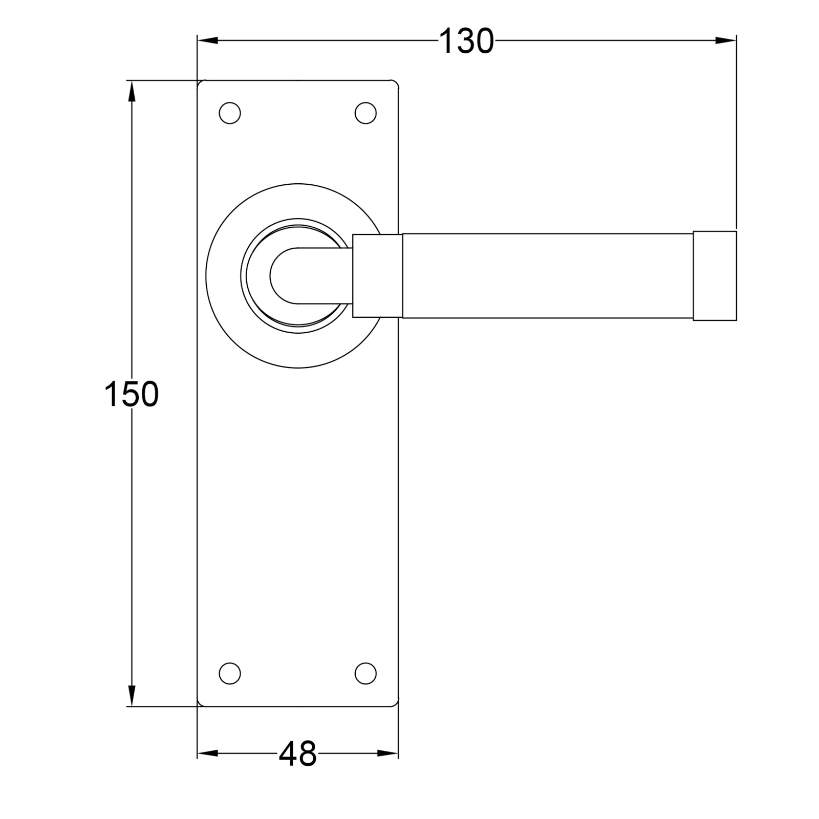 Milton Pewter Door Handles On Narrow Backplate Walnut Latch SHOW