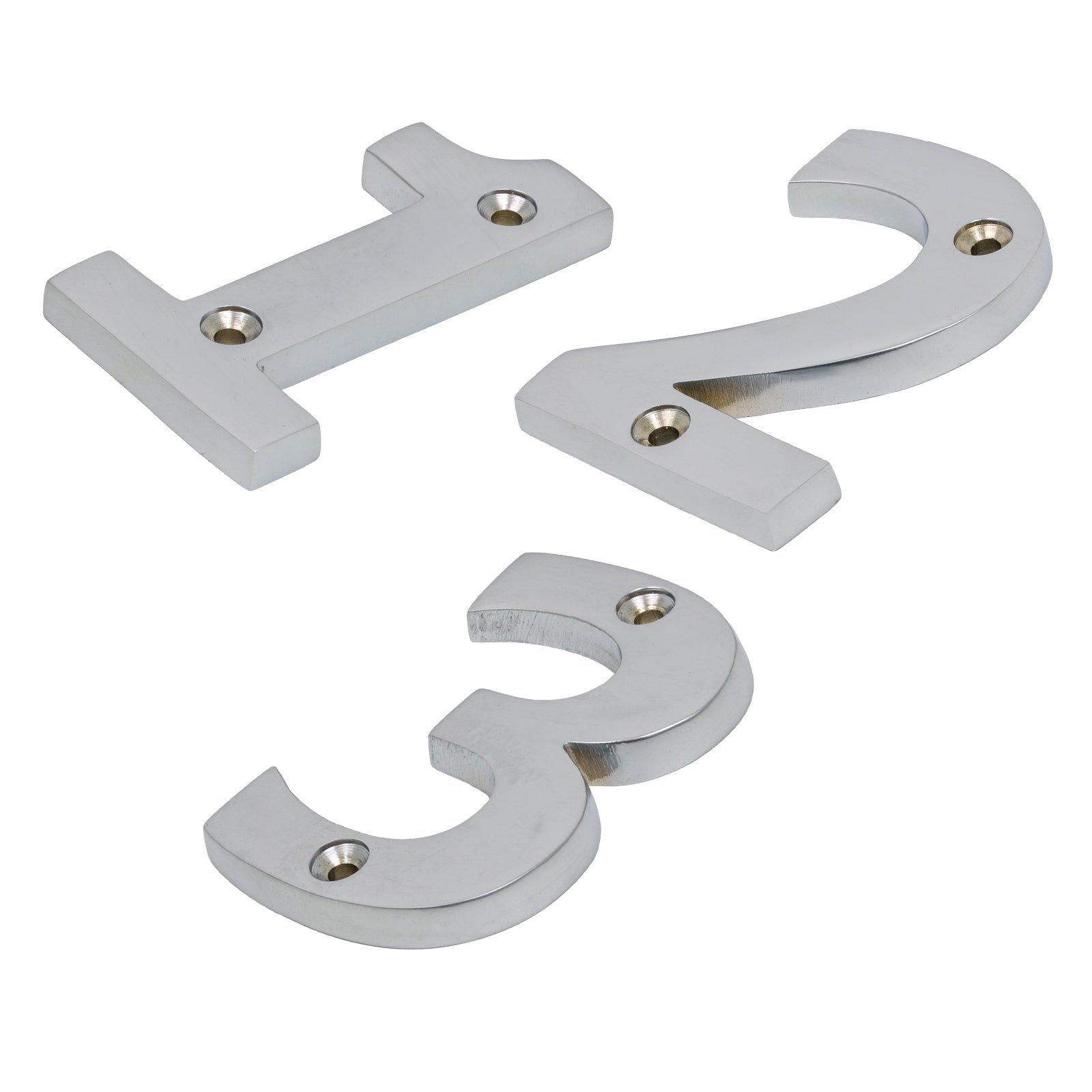 Satin Chrome Front Door Numerals