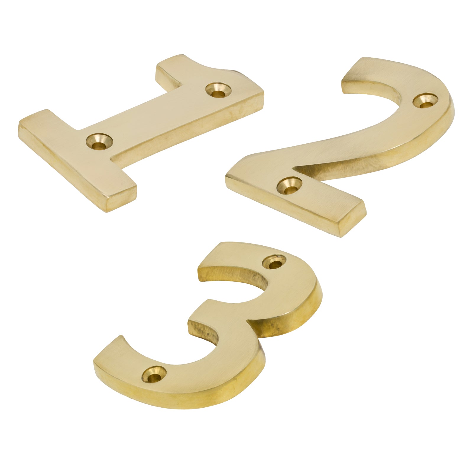 Polished Brass Front Door Numerals