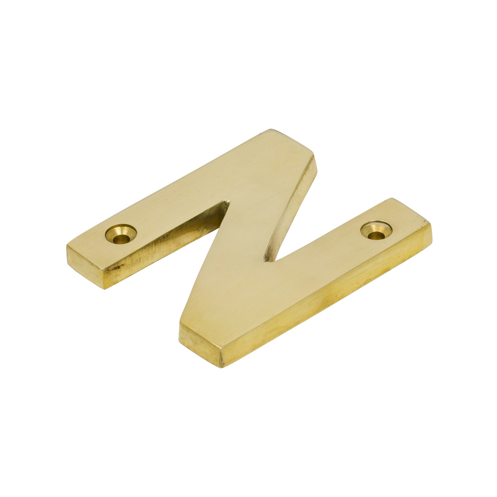 SHOW Image of Polished Brass Front Door Letter N