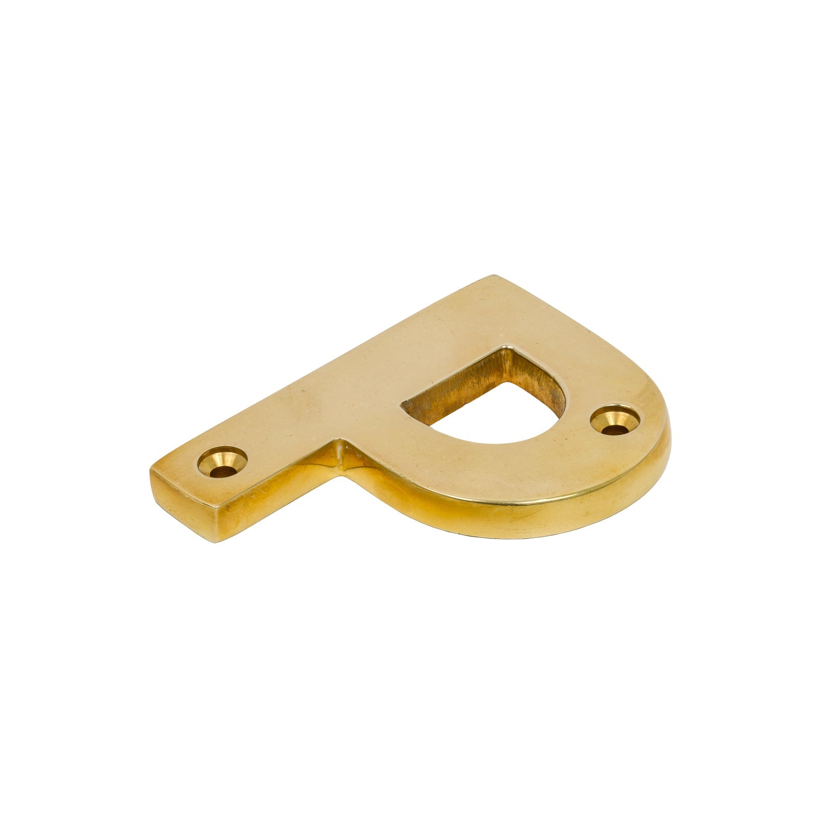 SHOW Image of Polished Brass Front Door Letter P