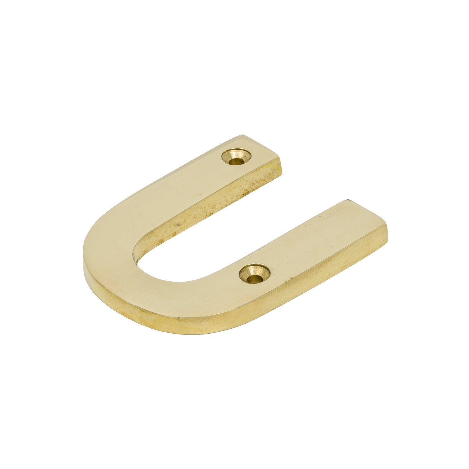 SHOW Image of Polished Brass Front Door Letter U