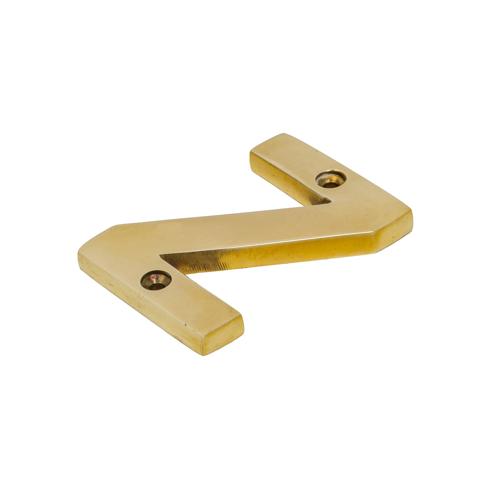 SHOW Image of Polished Brass Front Door Letter Z