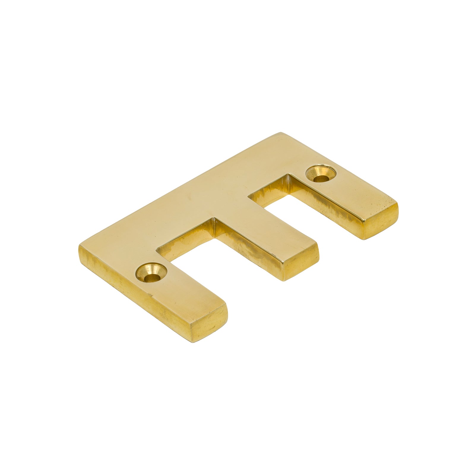 SHOW Image of Polished Brass Front Door Letter E