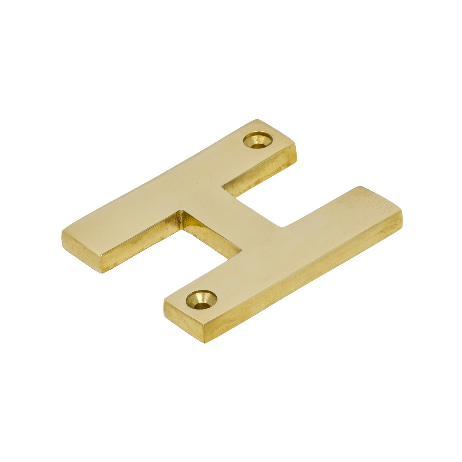 SHOW Image of Polished Brass Front Door Letter H