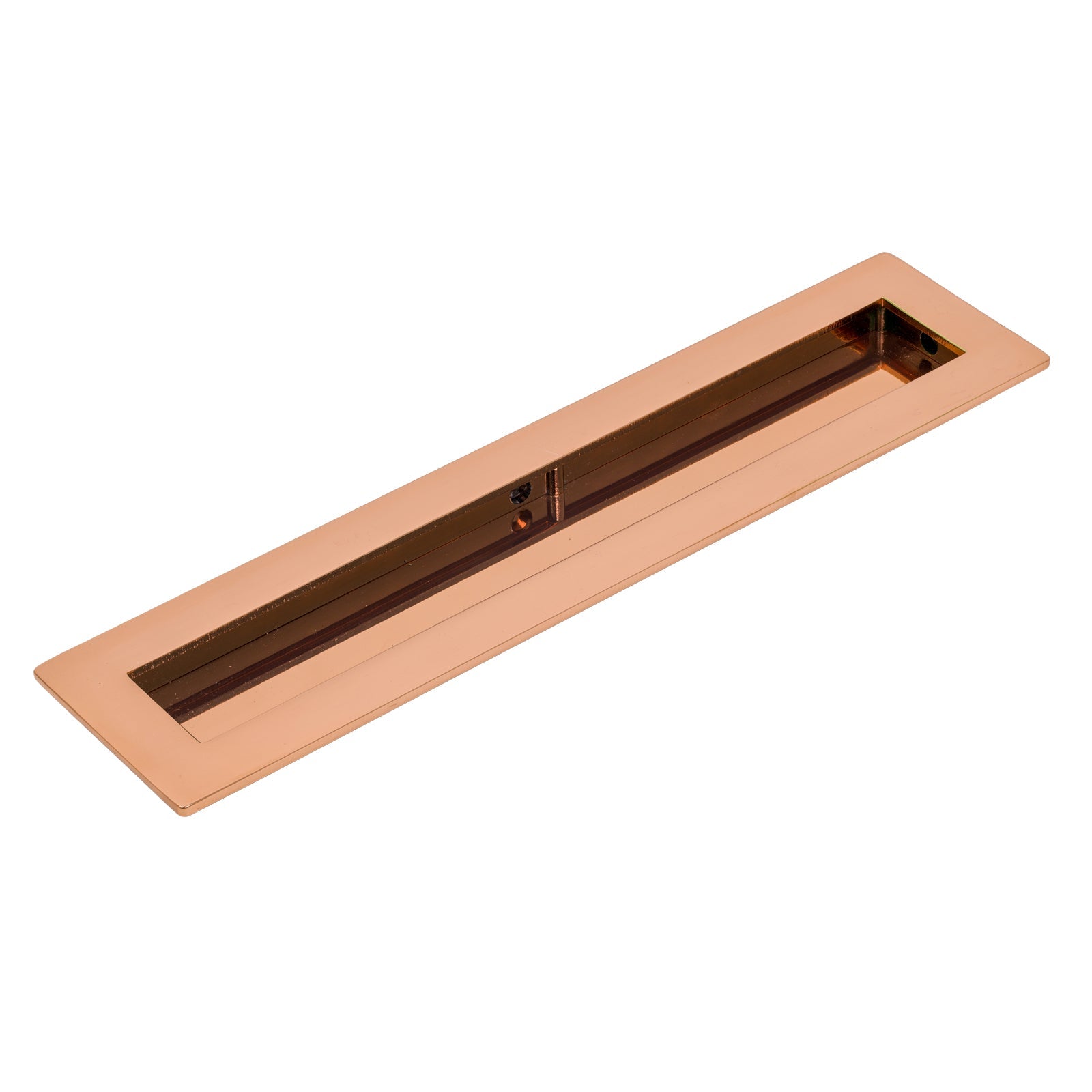 250mm Polished Bronze Plain Rectangular Flush Pull 