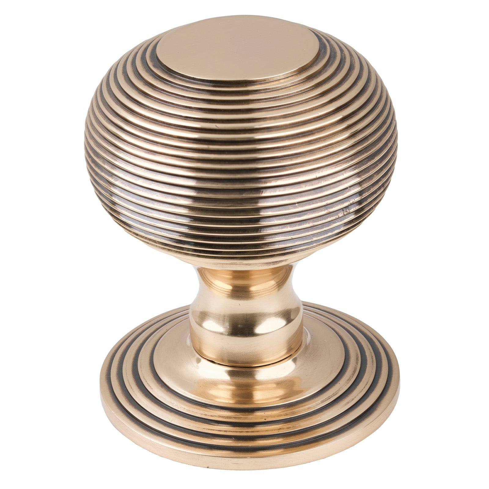 Polished Bronze Beehive Centre Door Knob