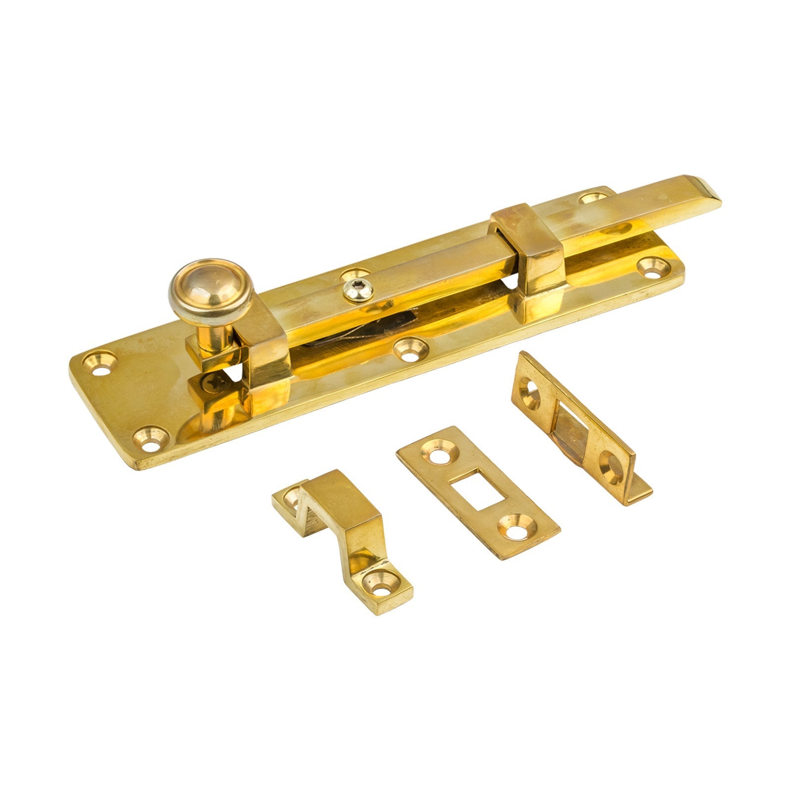 6 Inch Polished Brass Universal Bolt