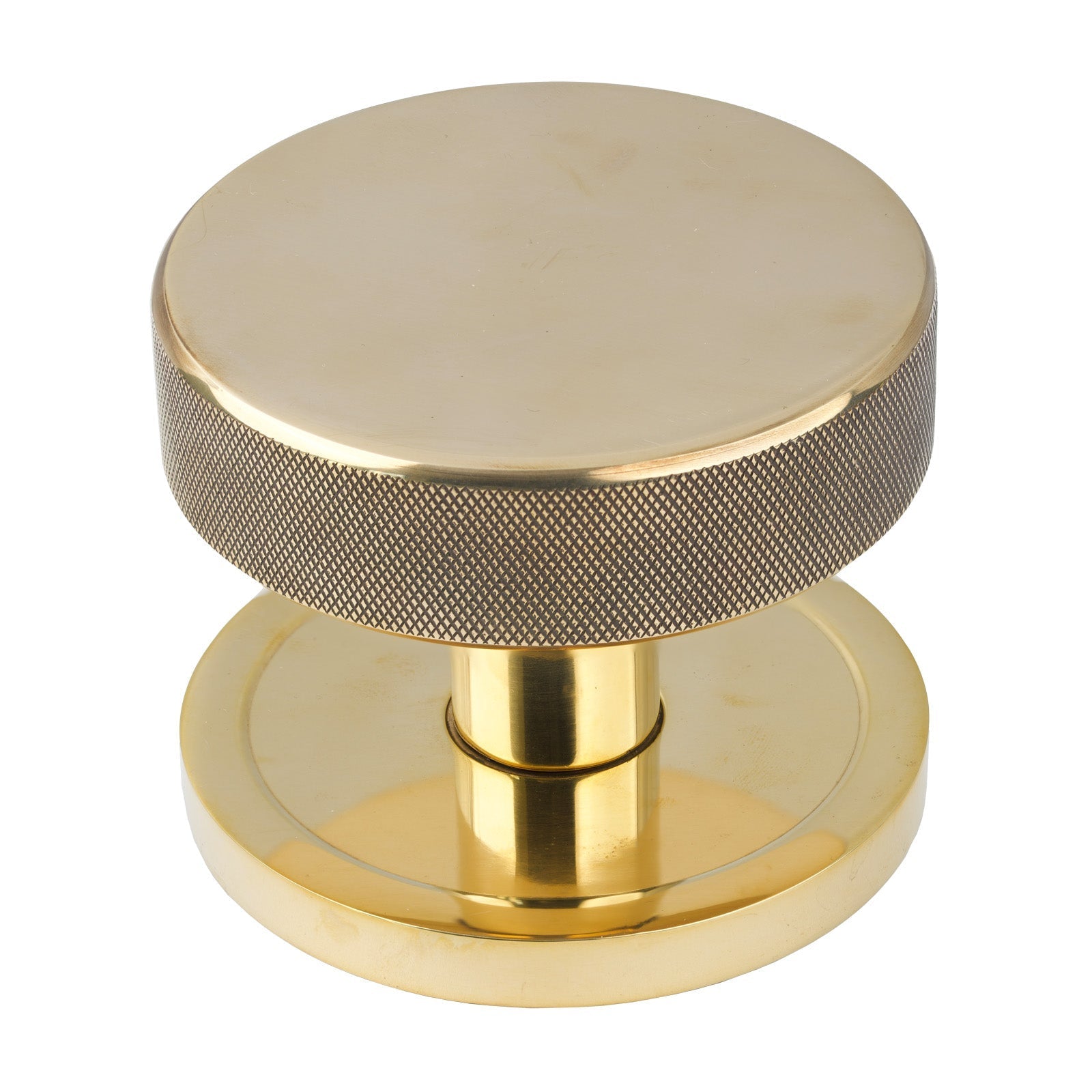 Polished Brass Plain Brompton Centre Door Knob