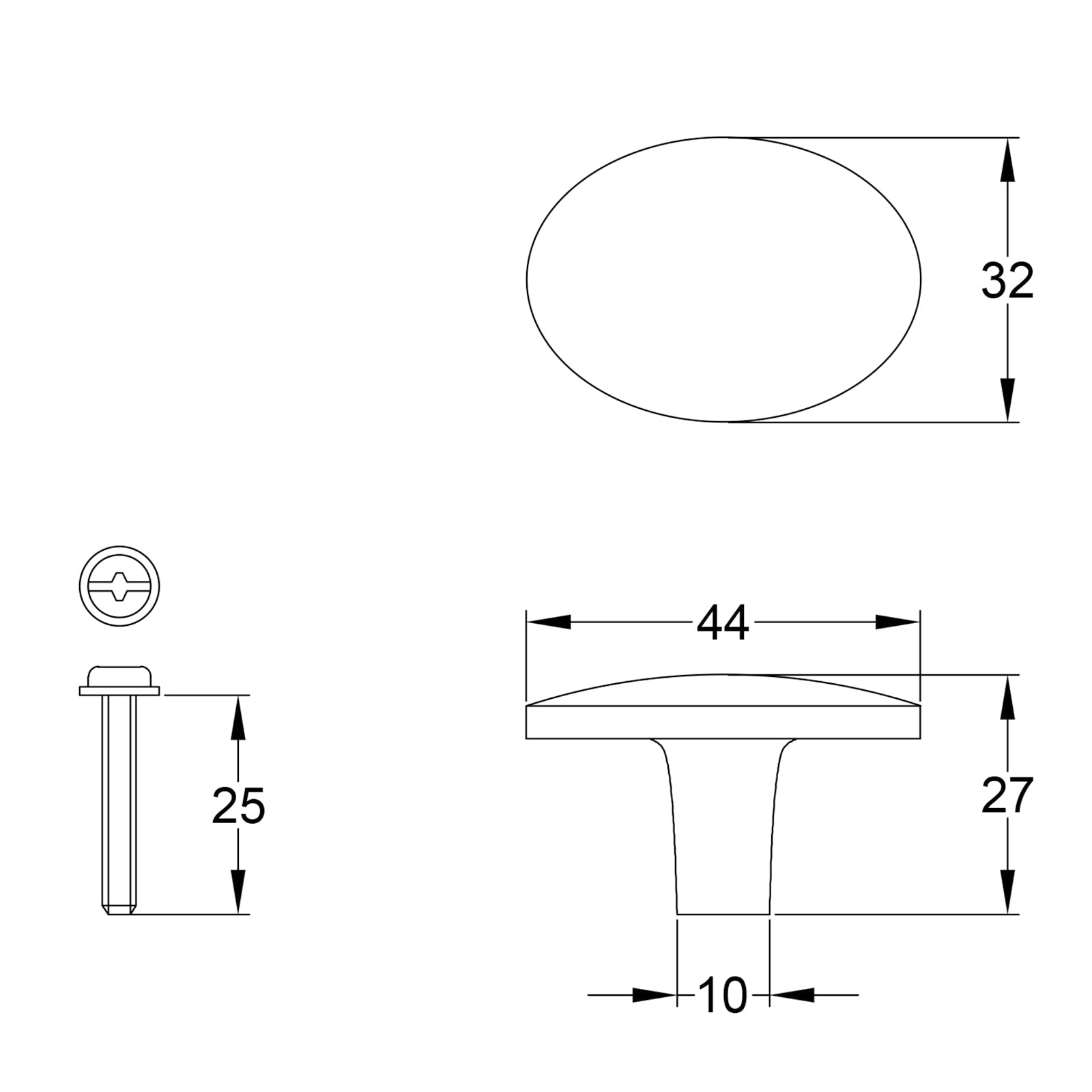 Hutton Pewter Cabinet Knob JPEG Drawing SHOW