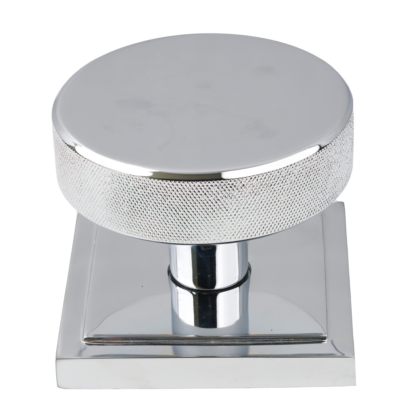 Polished Chrome Square Brompton Centre Door Knob