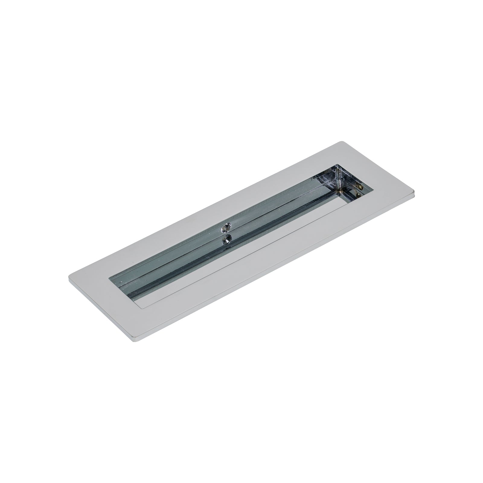 175mm Polished Chrome Plain Rectangular Flush Pull 