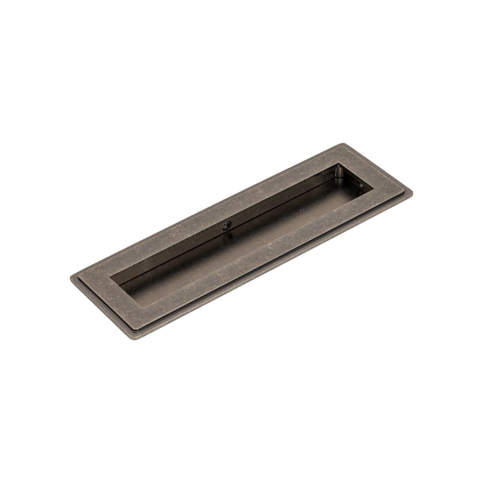 175mm Pewter Art Deco Rectangular Flush Pull 