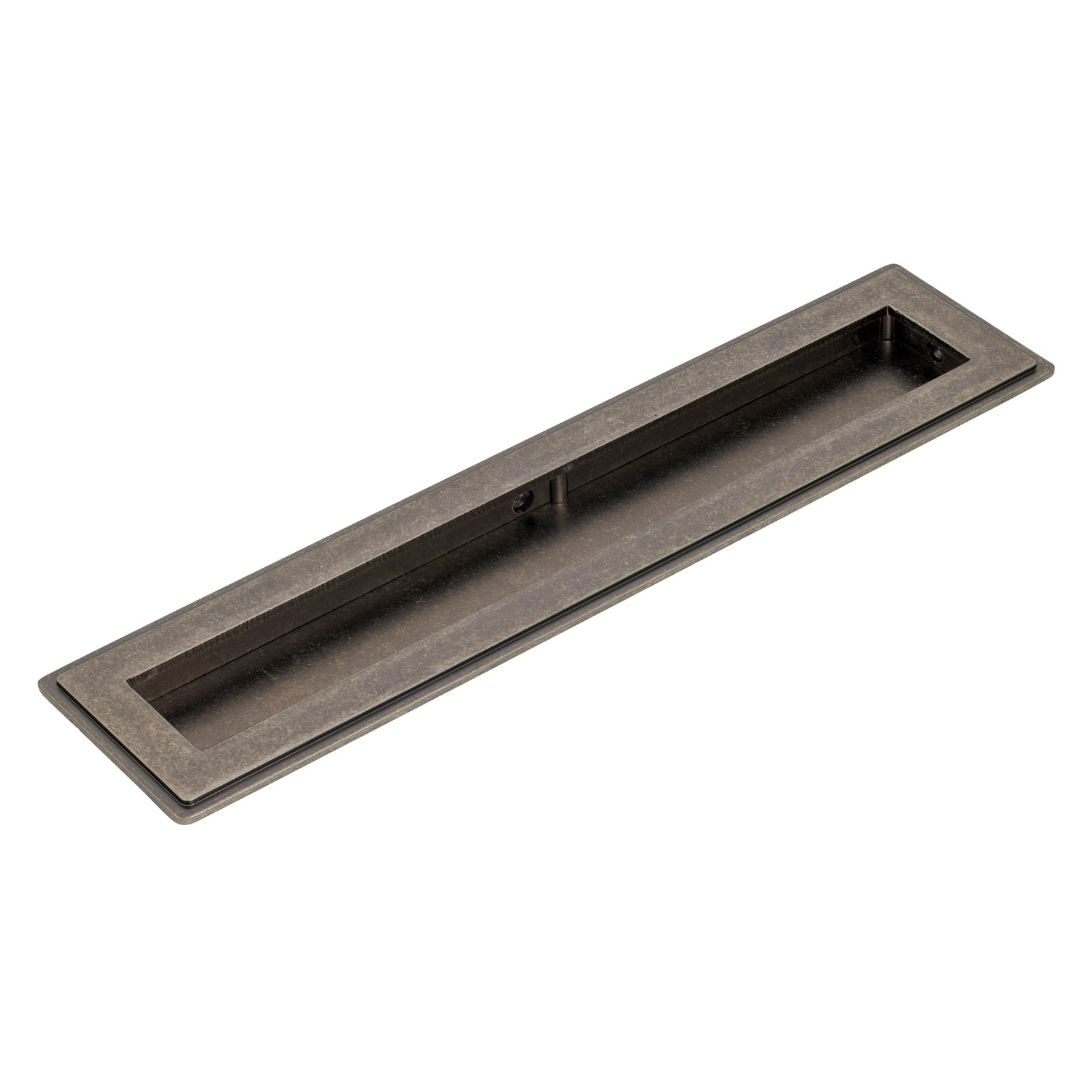 250mm Pewter Art Deco Rectangular Flush Pull 