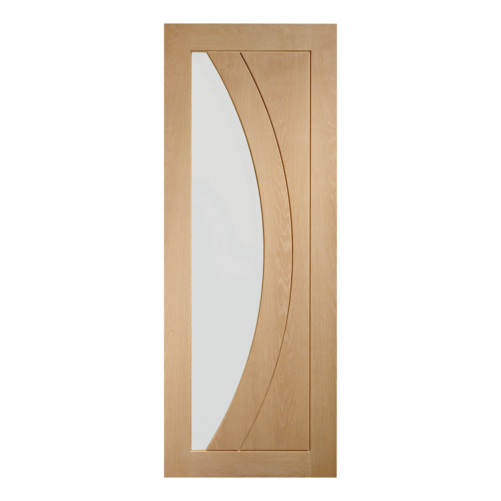 Internal Oak Salerno Door with Clear Glass