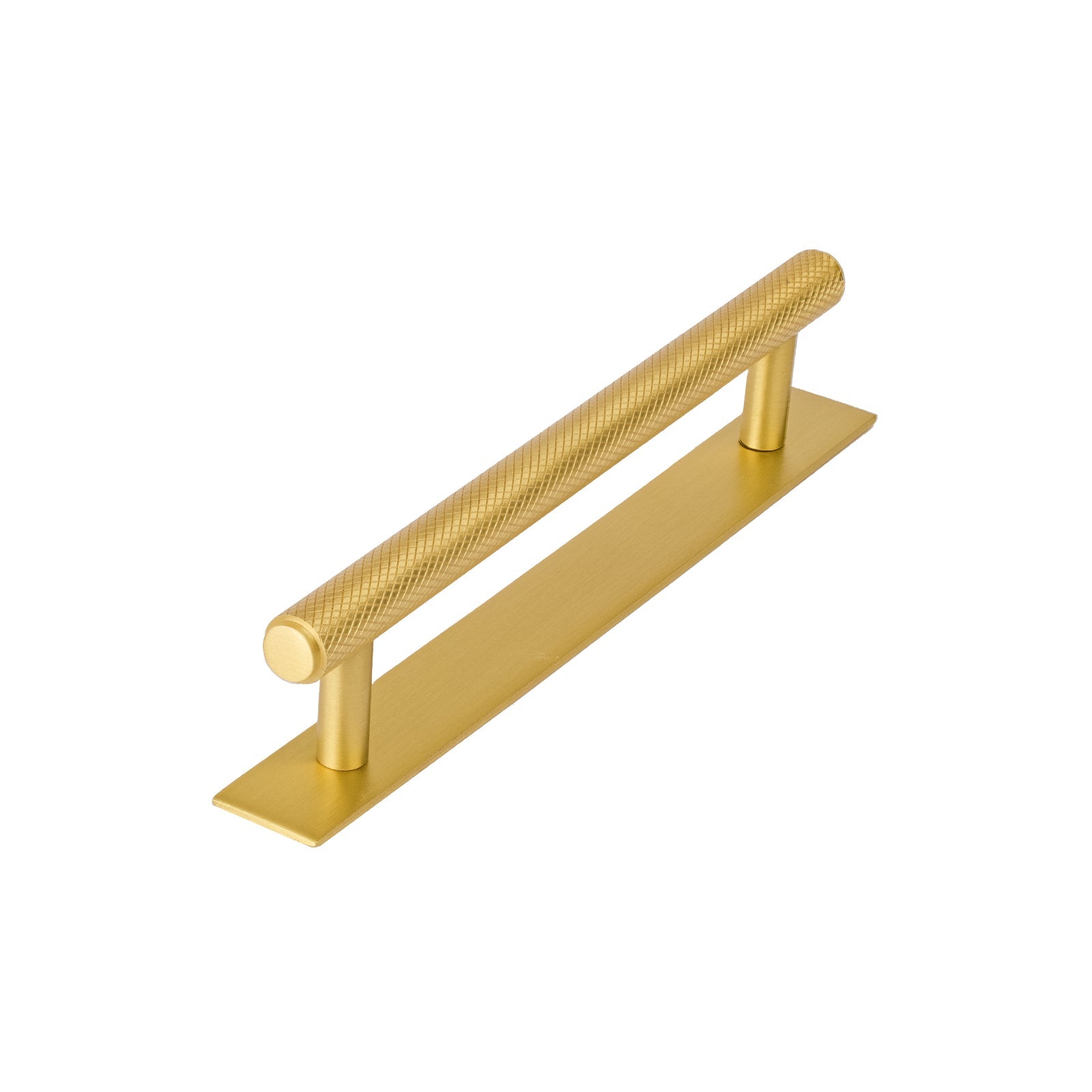 satin brass kitchen pull handle, knurled handles