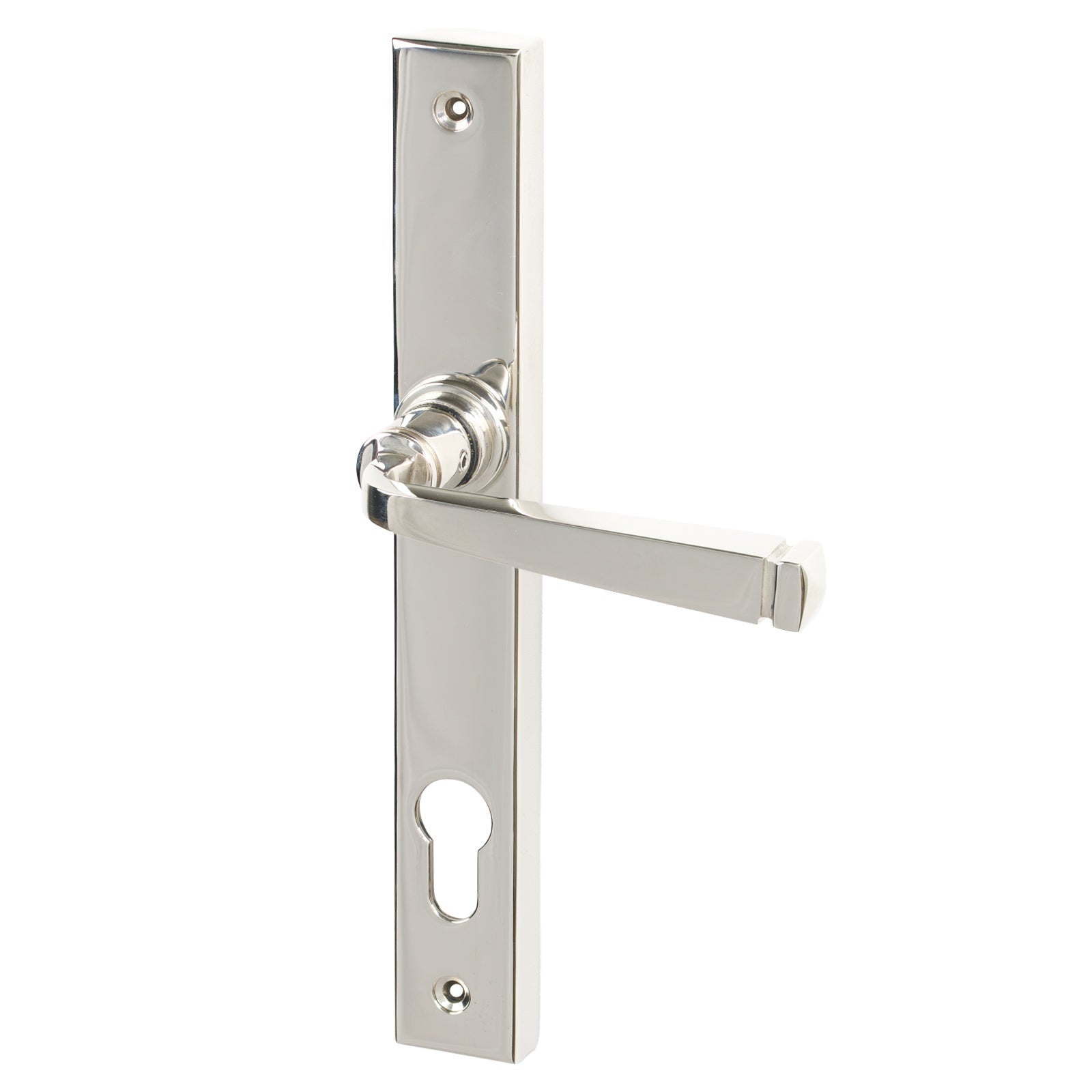 Polished Nickel Lock Avon Slimline Multipoint Door Handle