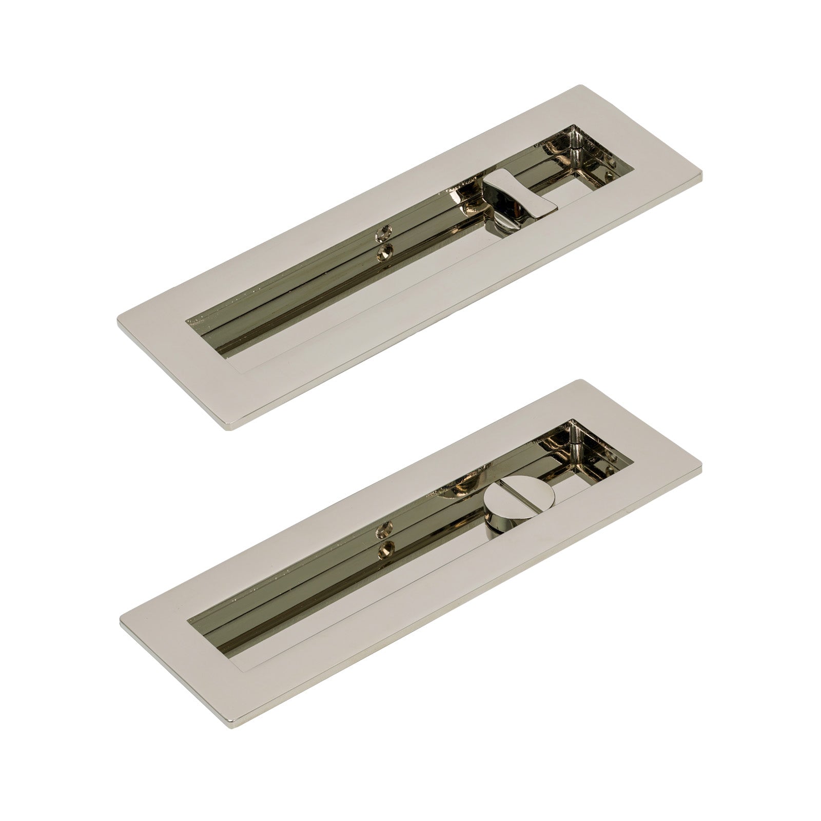 Plain Rectangular Flush Pull - Privacy Set