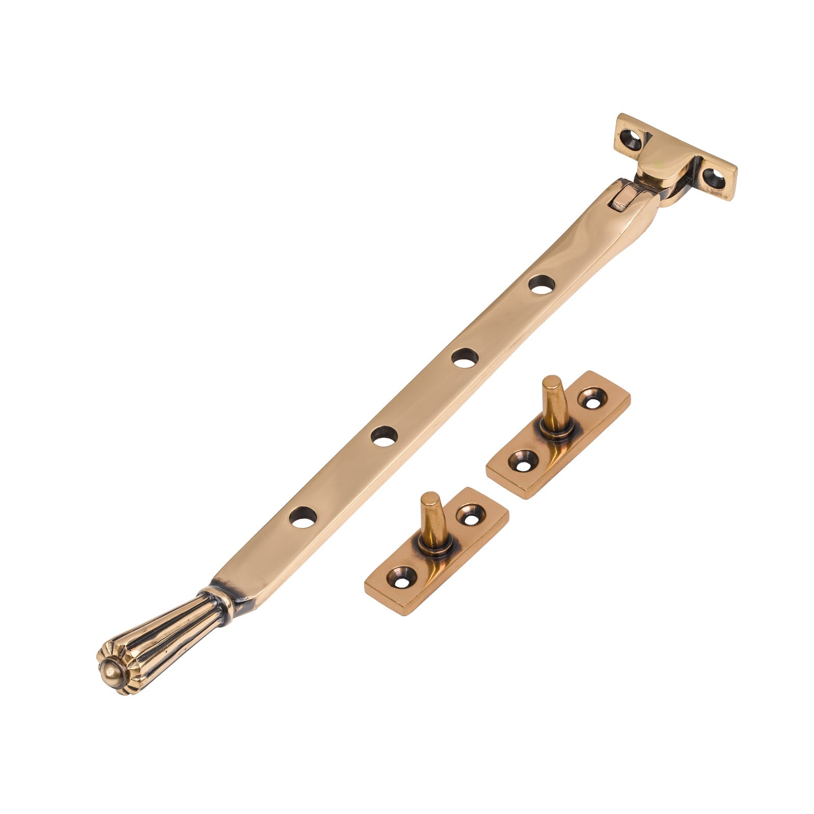 10 Inch Polished Bronze Hinton Window Stay