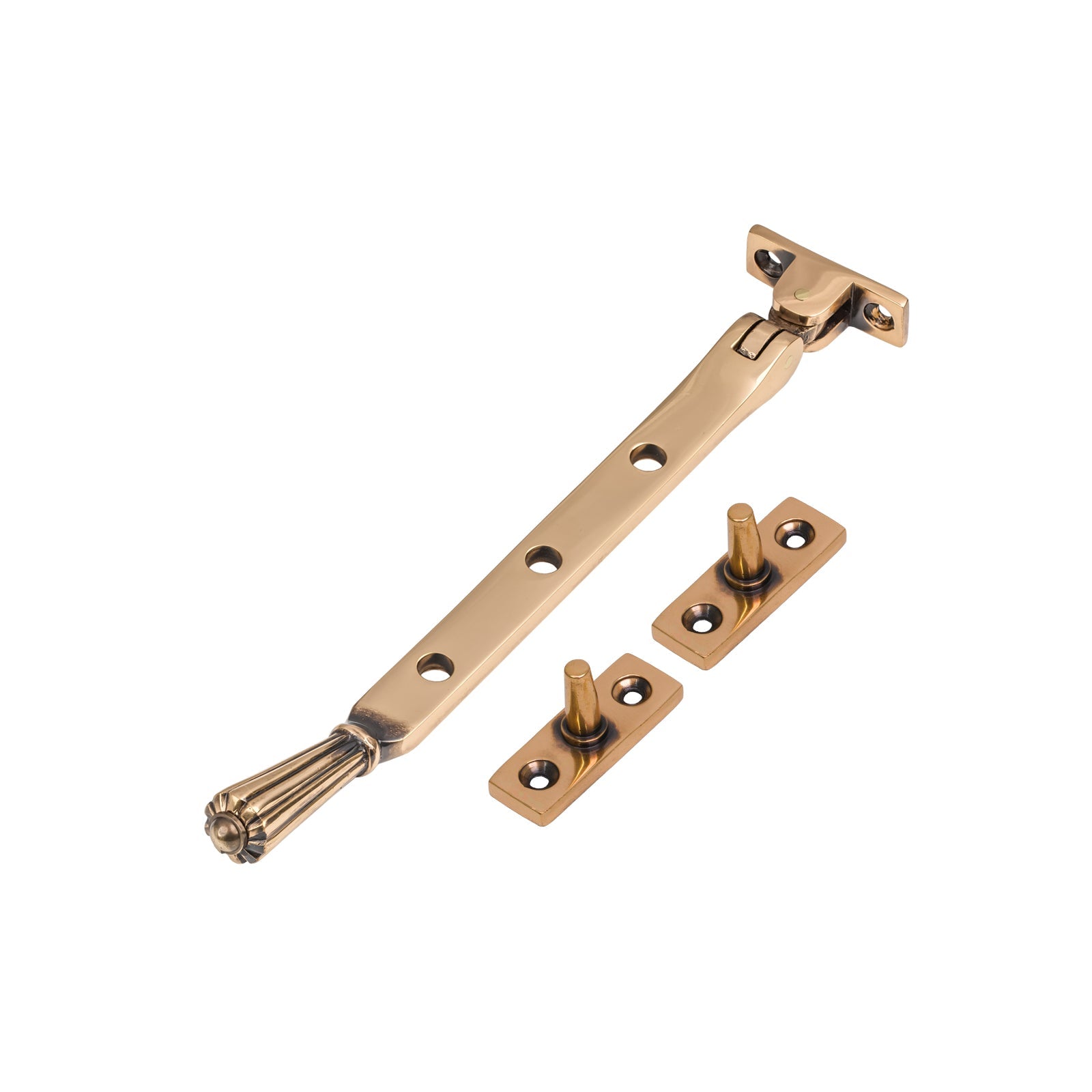 8 Inch Polished Bronze Hinton Window Stay