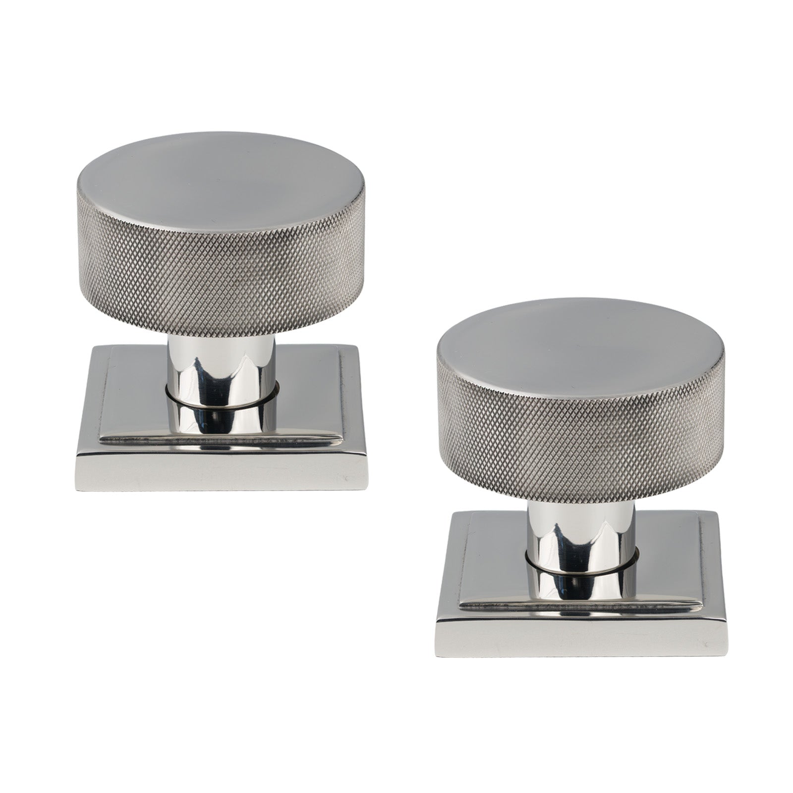 Polished Marine Square Brompton Mortice Knobs