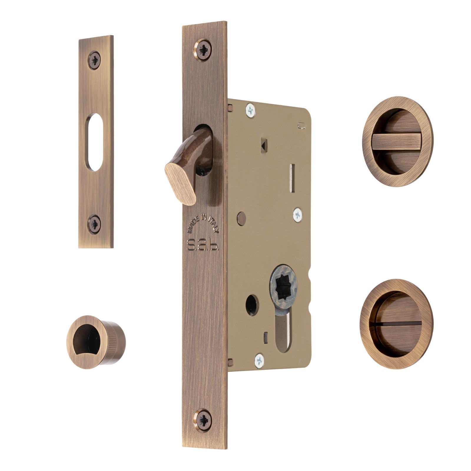 sliding pocket door bathroom door lock set SHOW