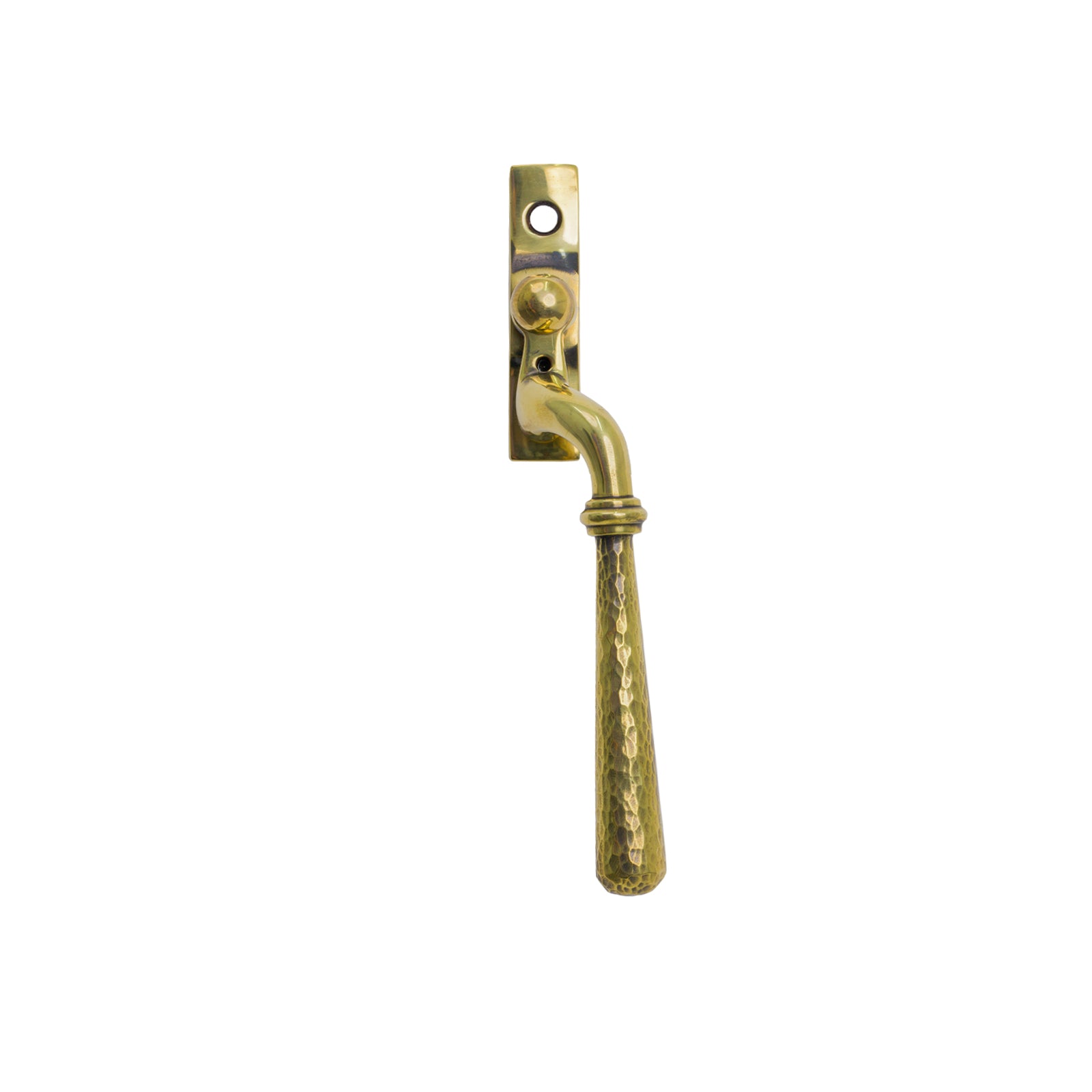RH Aged Brass Hammered Newbury Espagnolette