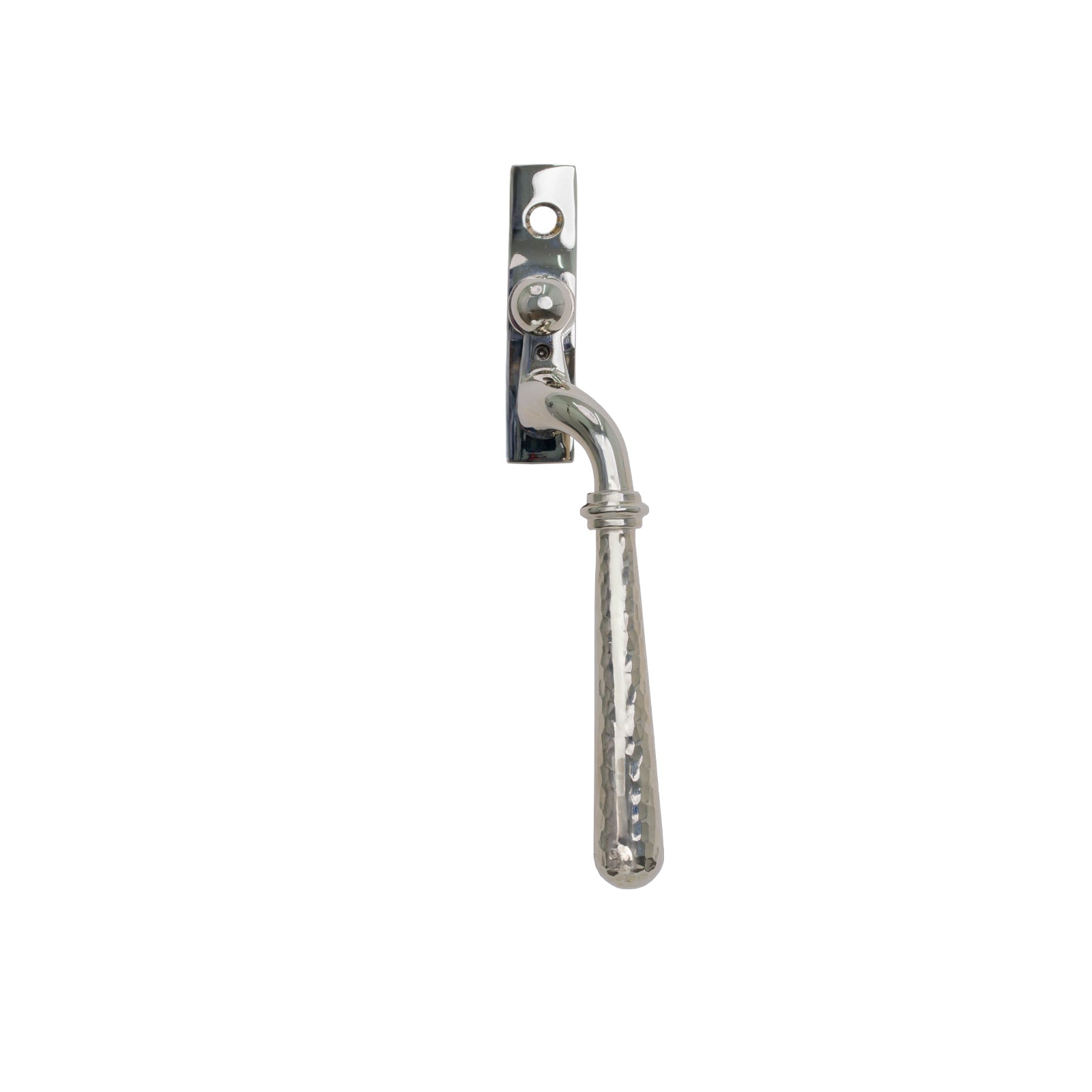 RH Polished Nickel Hammered Newbury Espagnolette