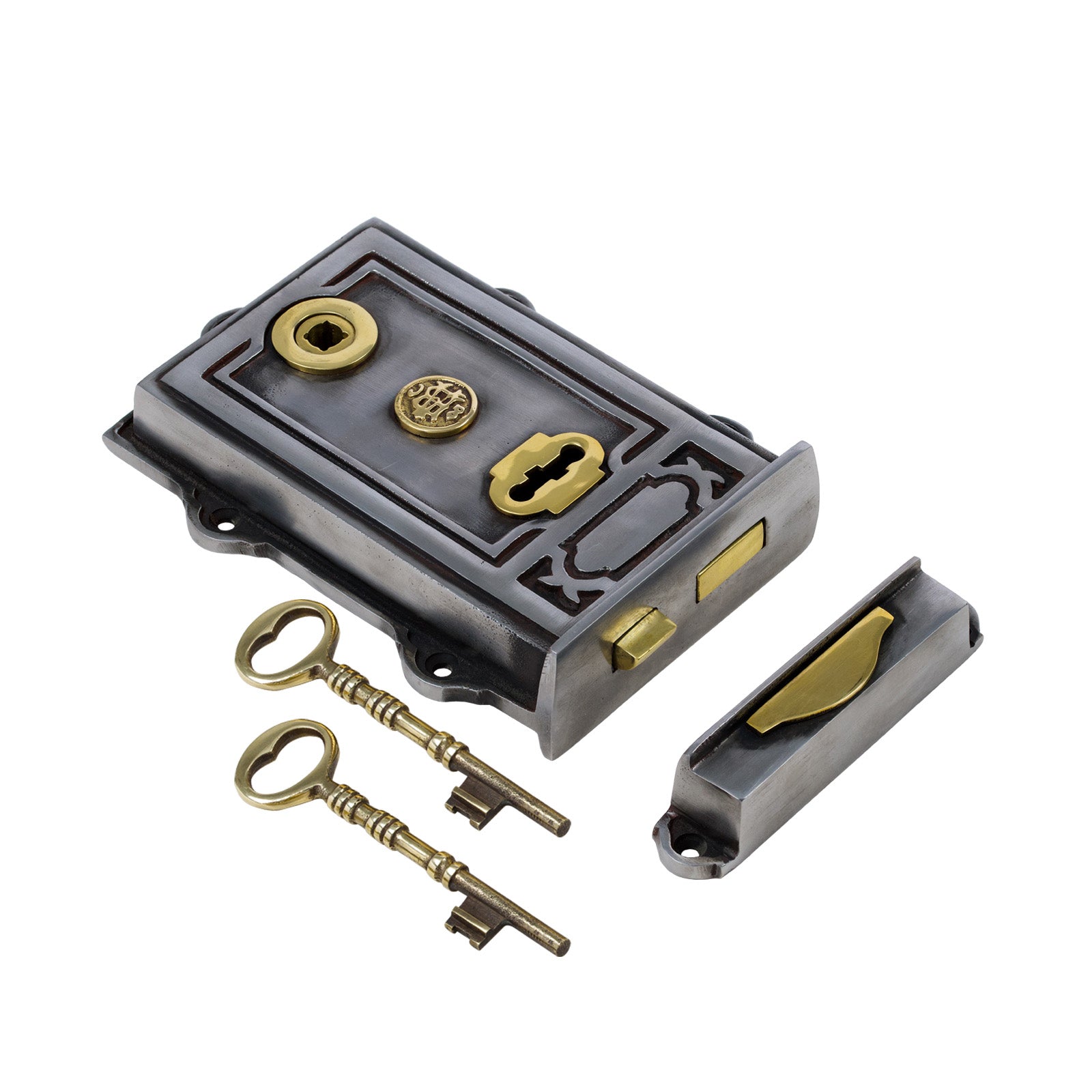 Ornate Iron Rim Lock & Knob Sets