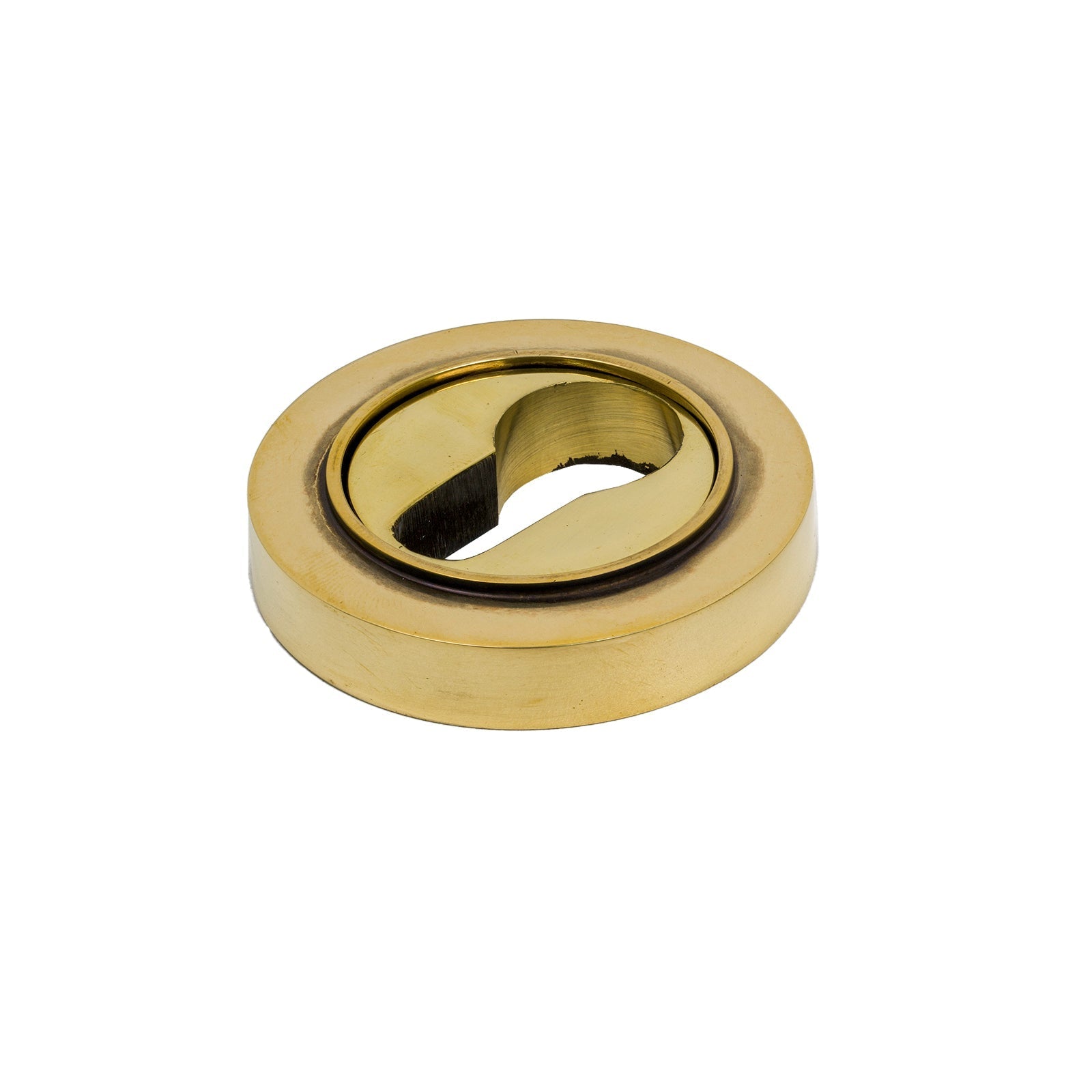 Aged Brass Euro Plain Round Escutcheon