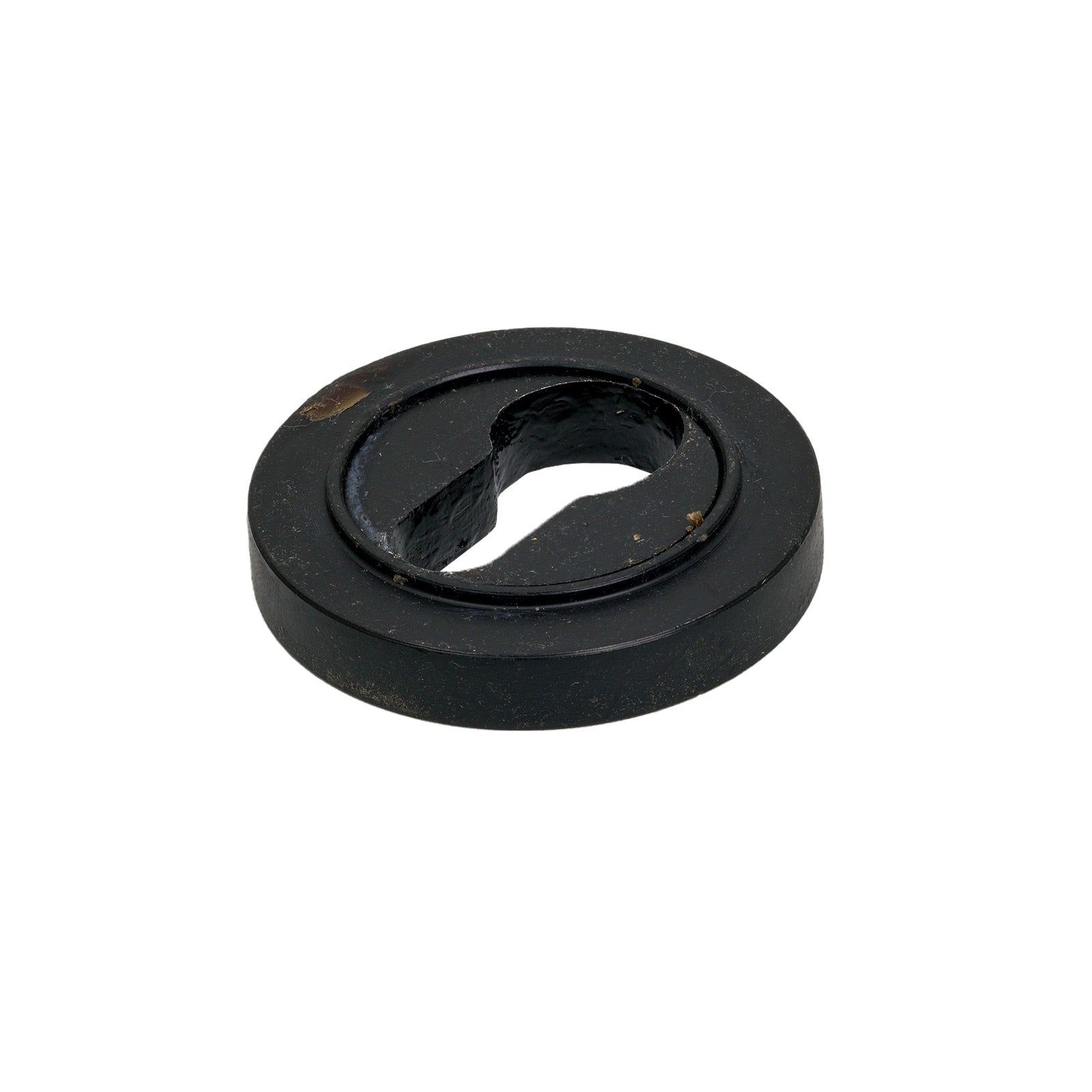 Black Euro Plain Round Escutcheon