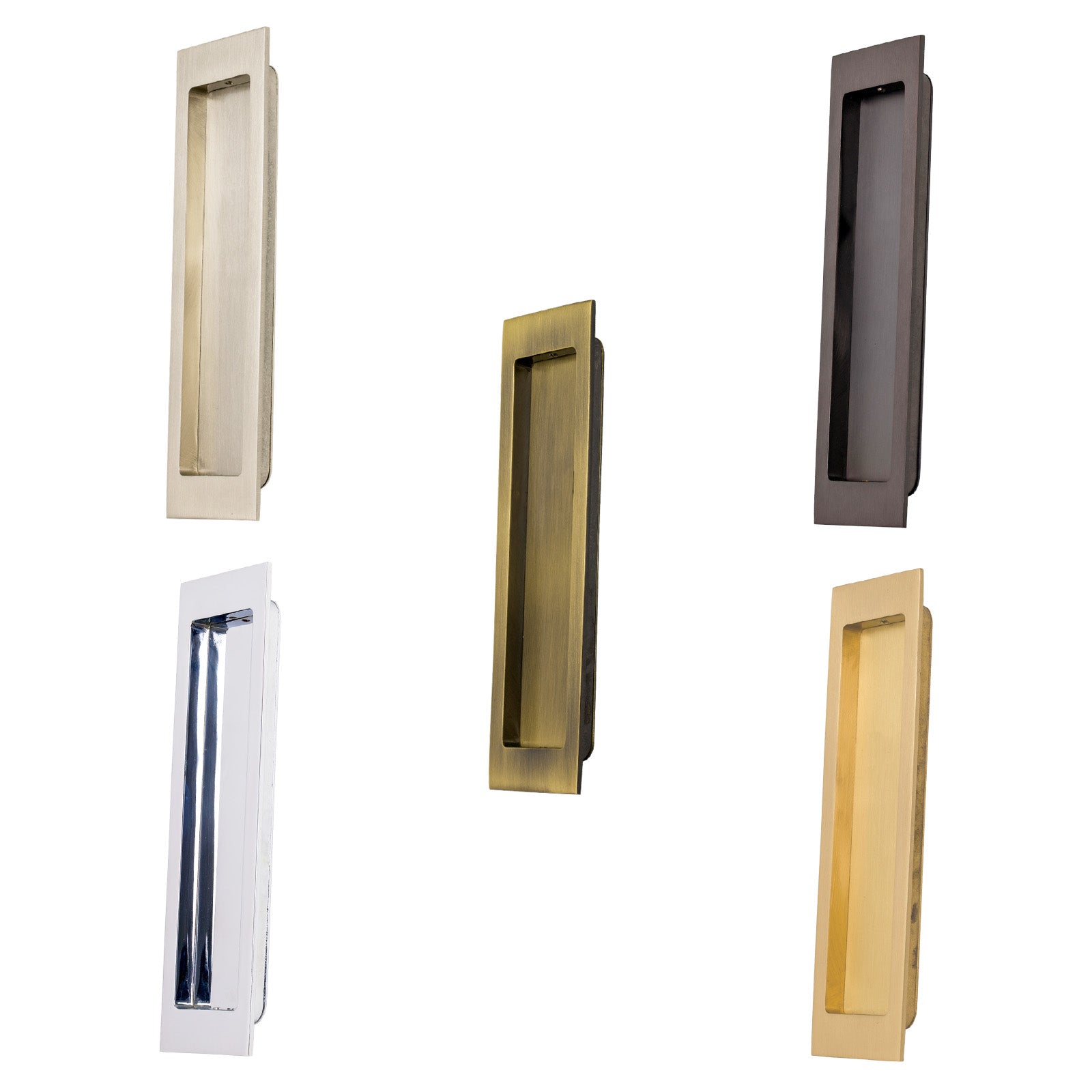 Rectangular Flush Pull in all finishes