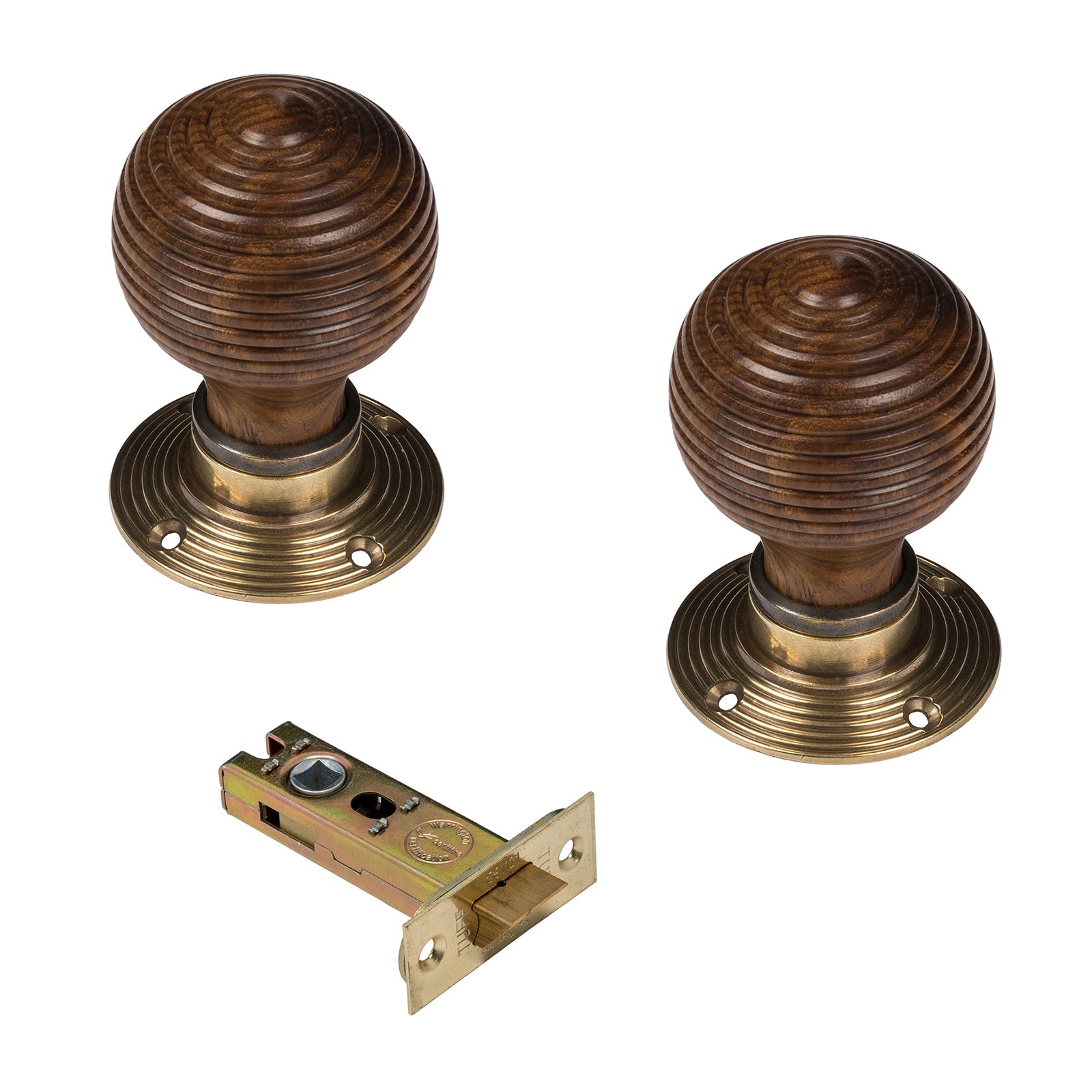 Beehve Door Knobs Rosewood 3 inch Latch Set