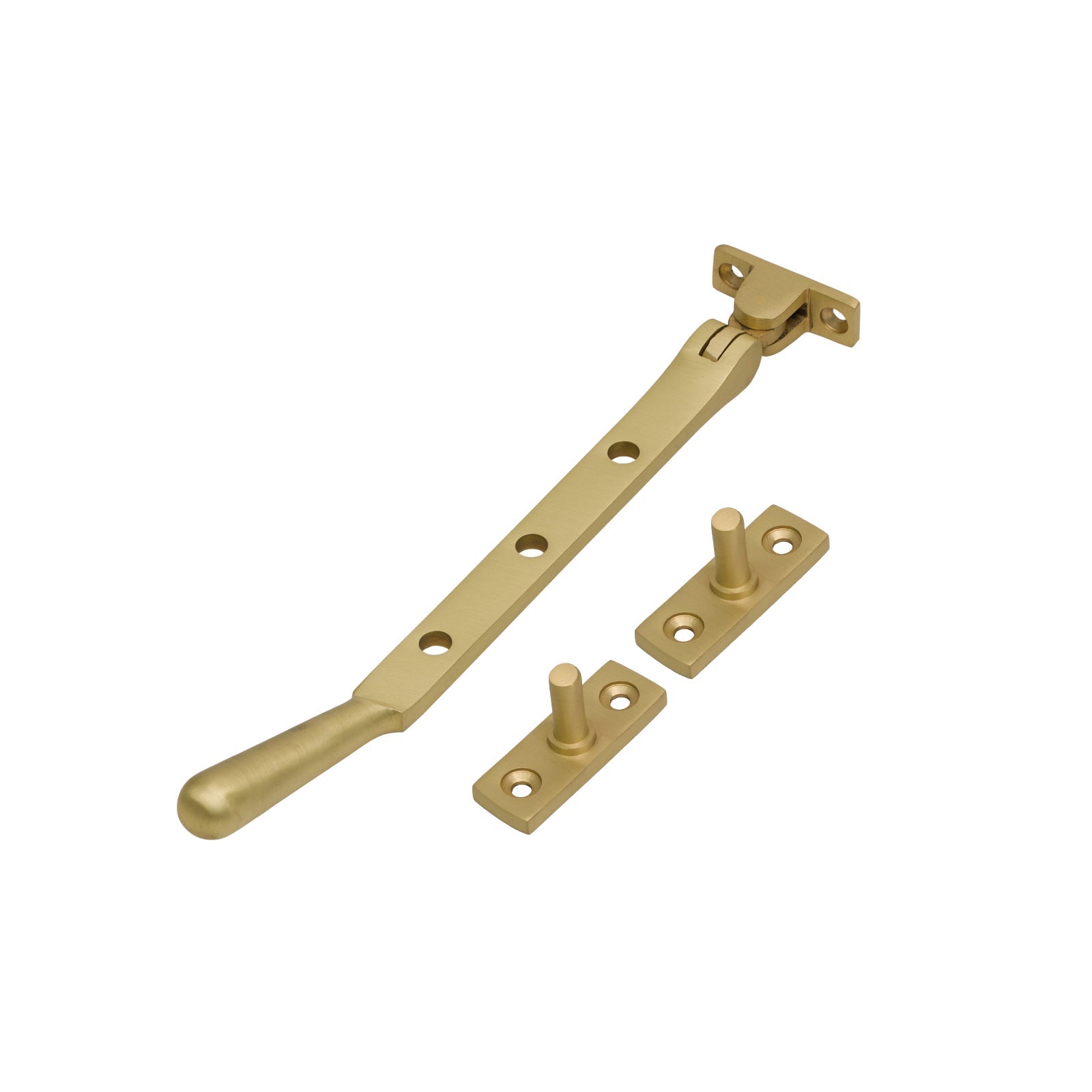8 Inch Satin Brass Newbury Window Stay