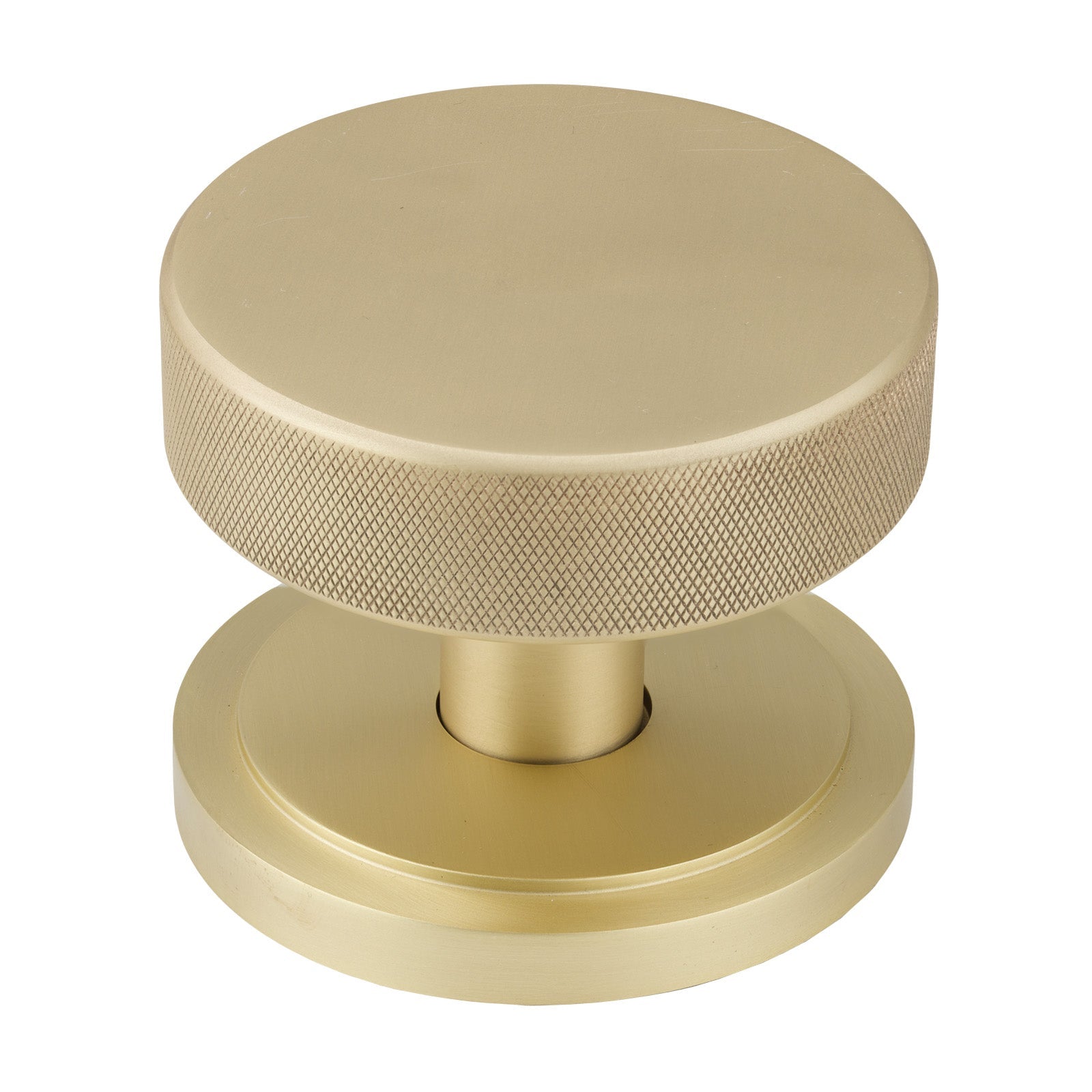 Satin Brass Art Deco Brompton Centre Door Knob