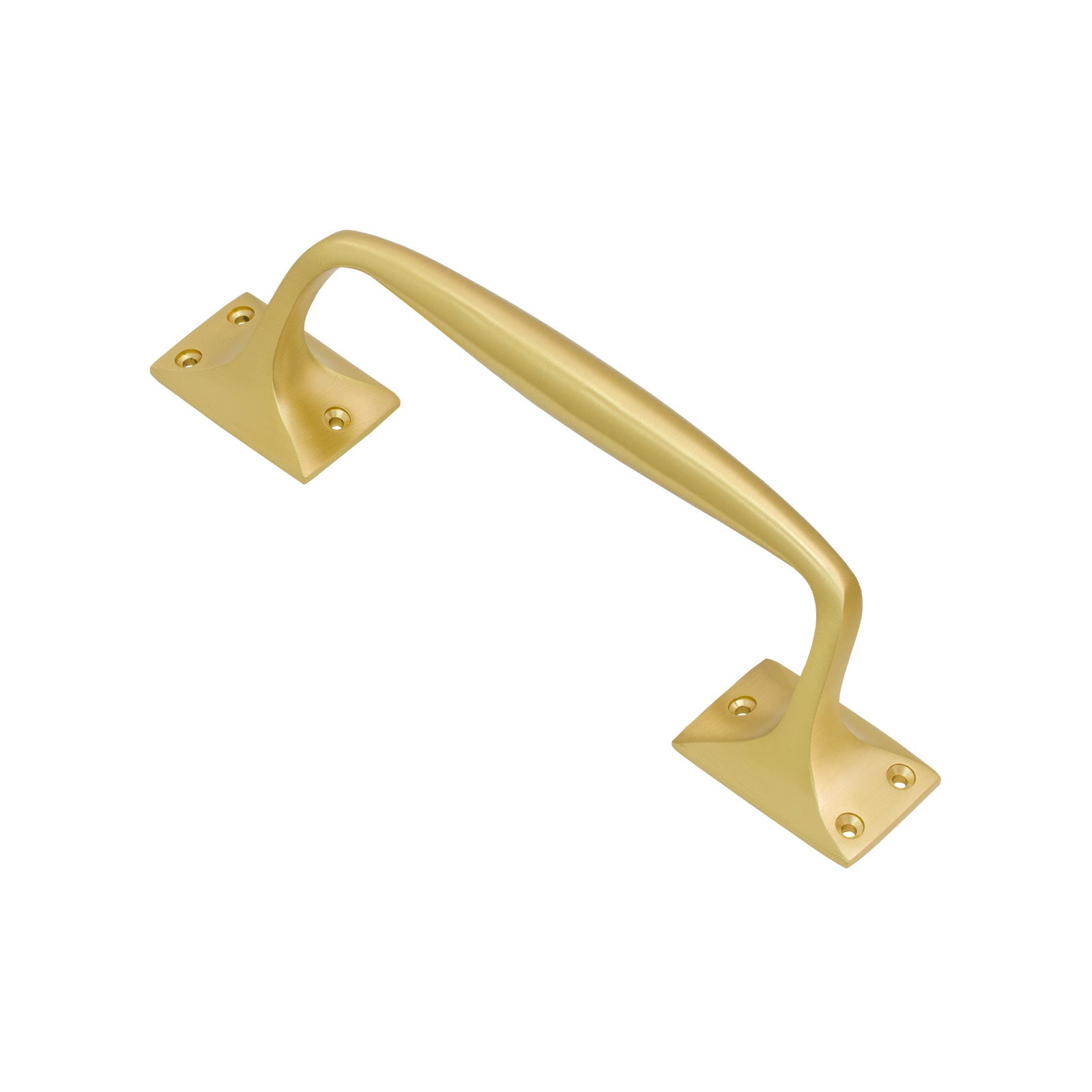 SHOW Image of 253mm Satin Brass Offset Door Pull Handle