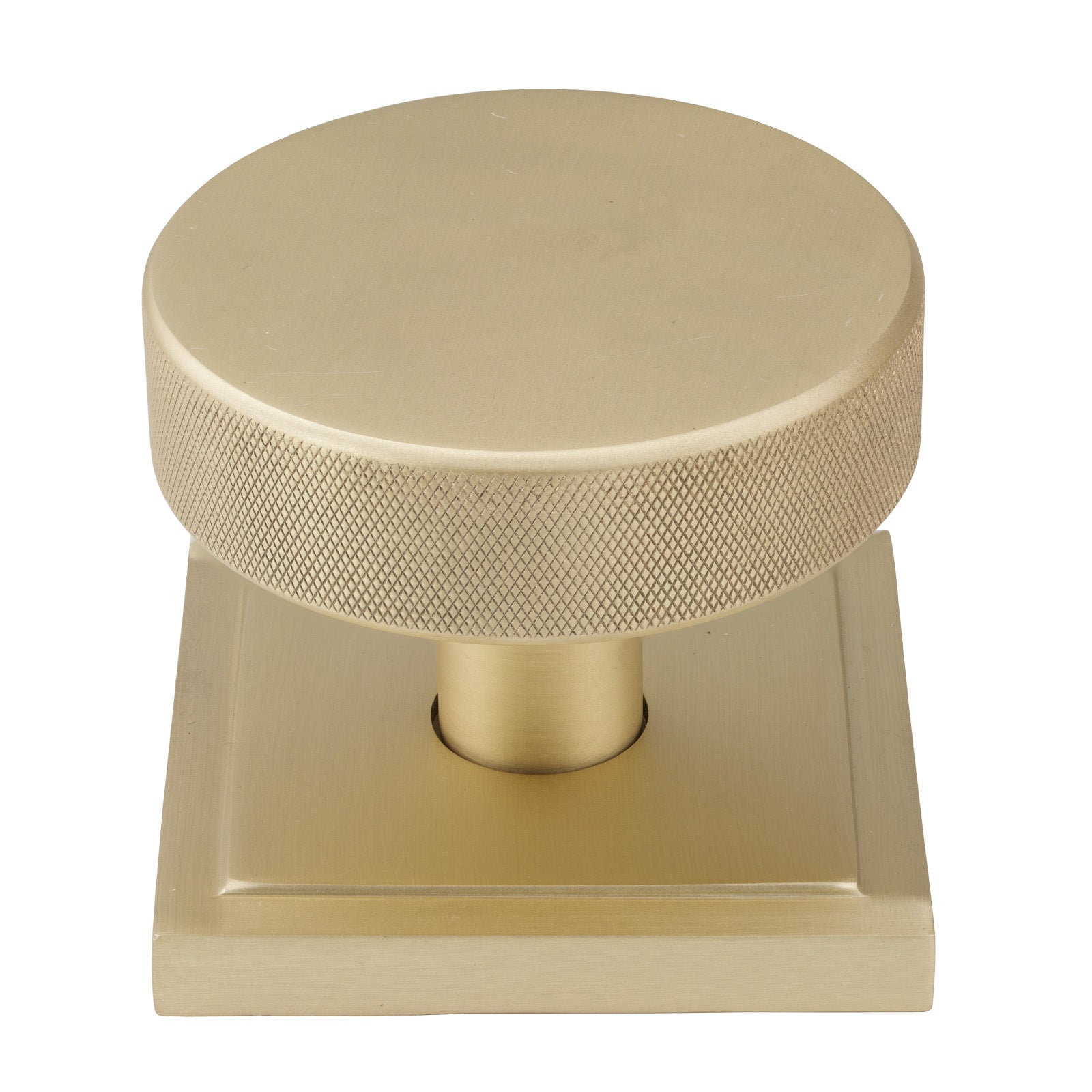 Satin Brass Square Brompton Centre Door Knob