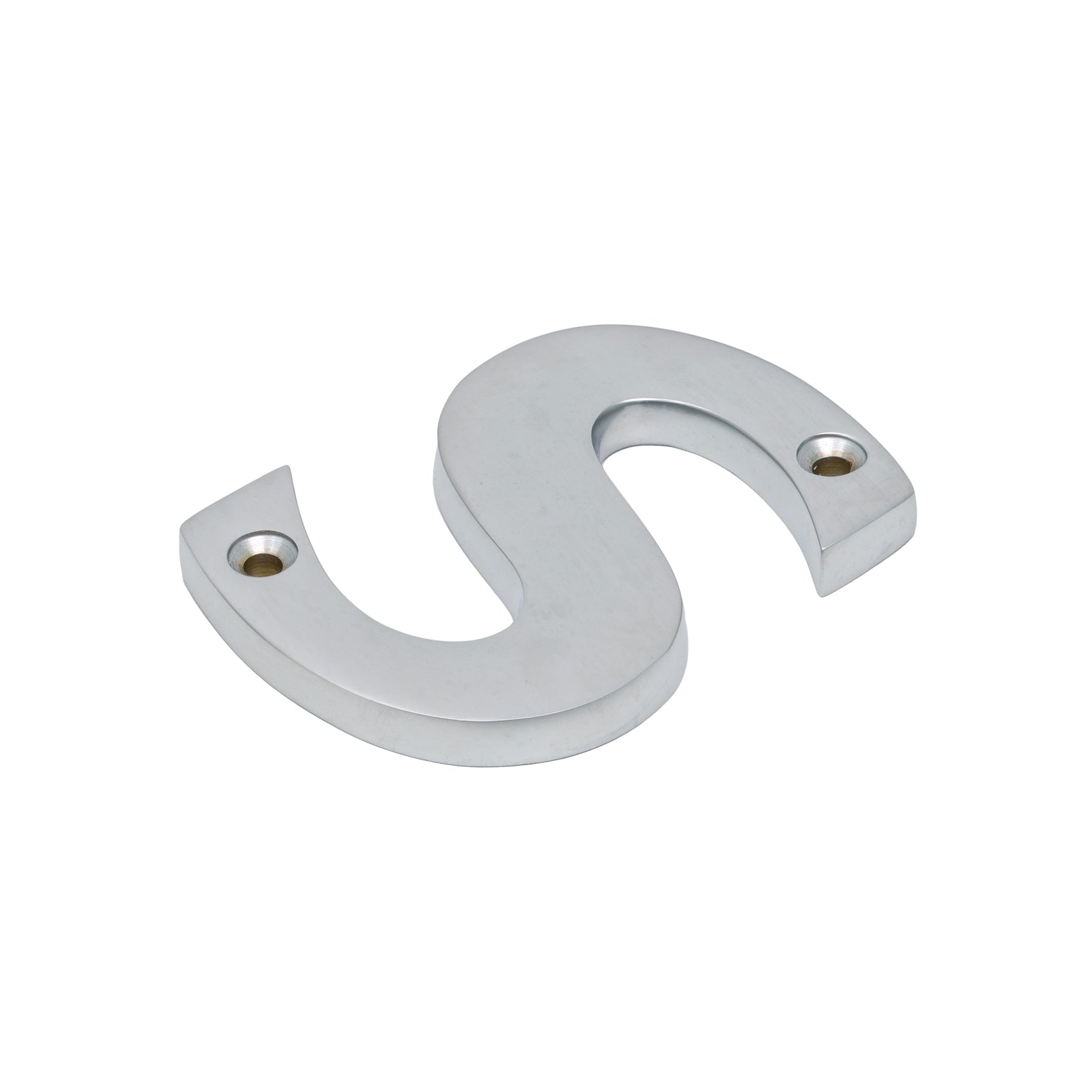 SHOW Image of Satin Chrome Front Door Letter S