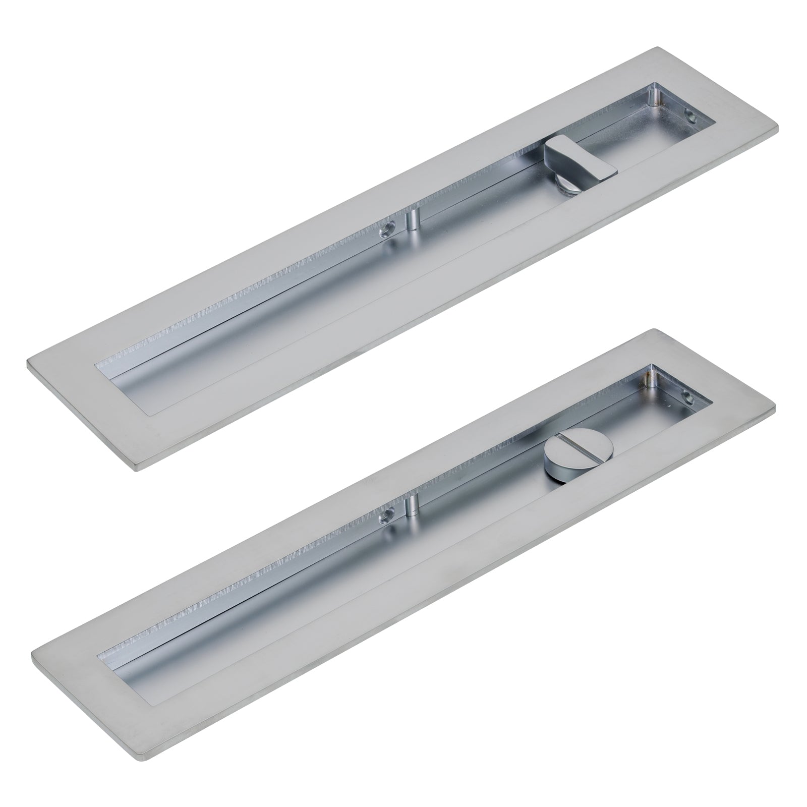 Plain Rectangular Flush Pull - Privacy Set