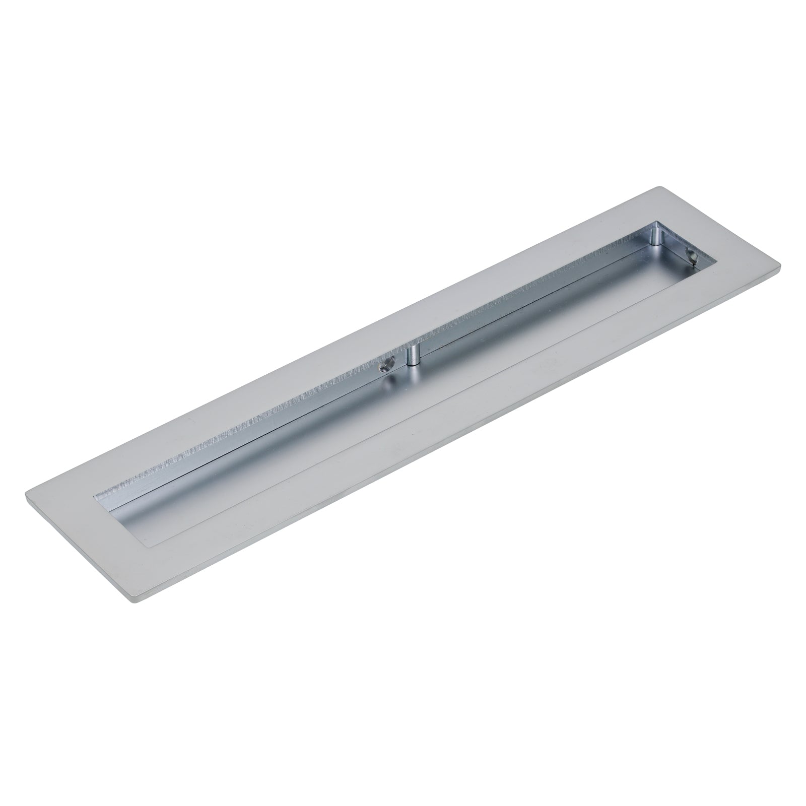 250mm Satin Chrome Plain Rectangular Flush Pull 