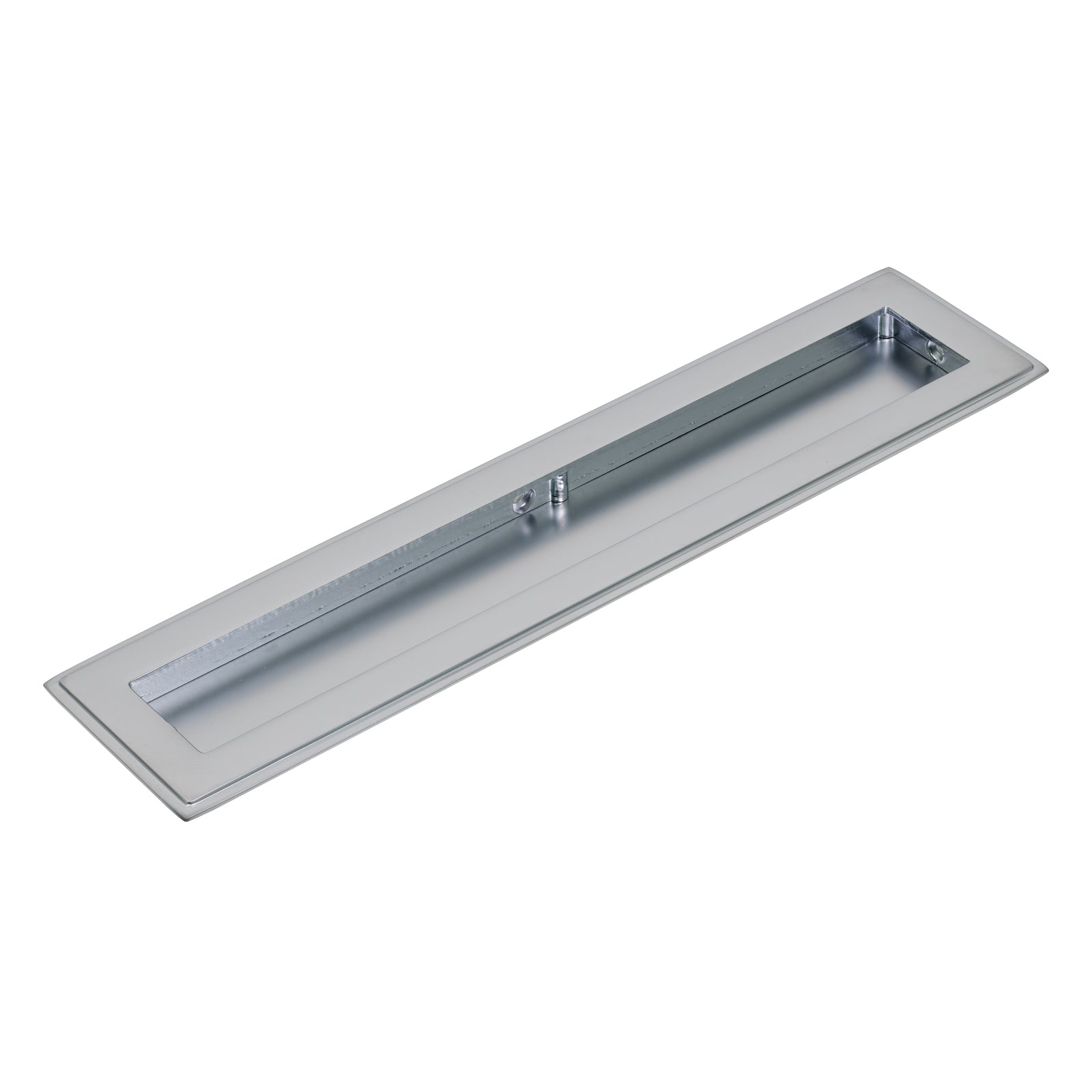 250mm Satin Chrome Art Deco Rectangular Flush Pull 