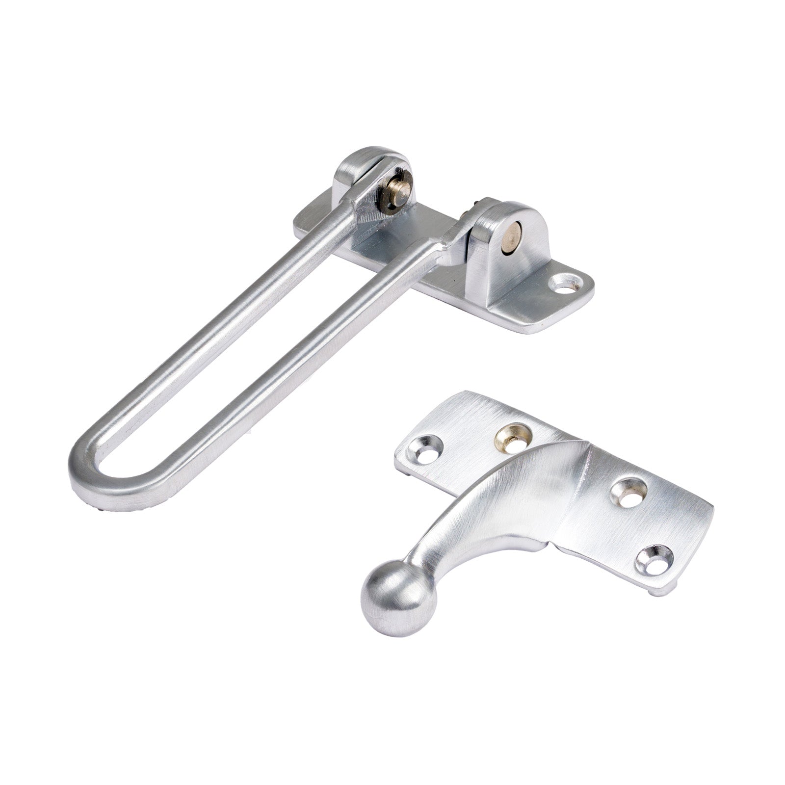 SHOW Image of Satin Chrome Security Door Guard