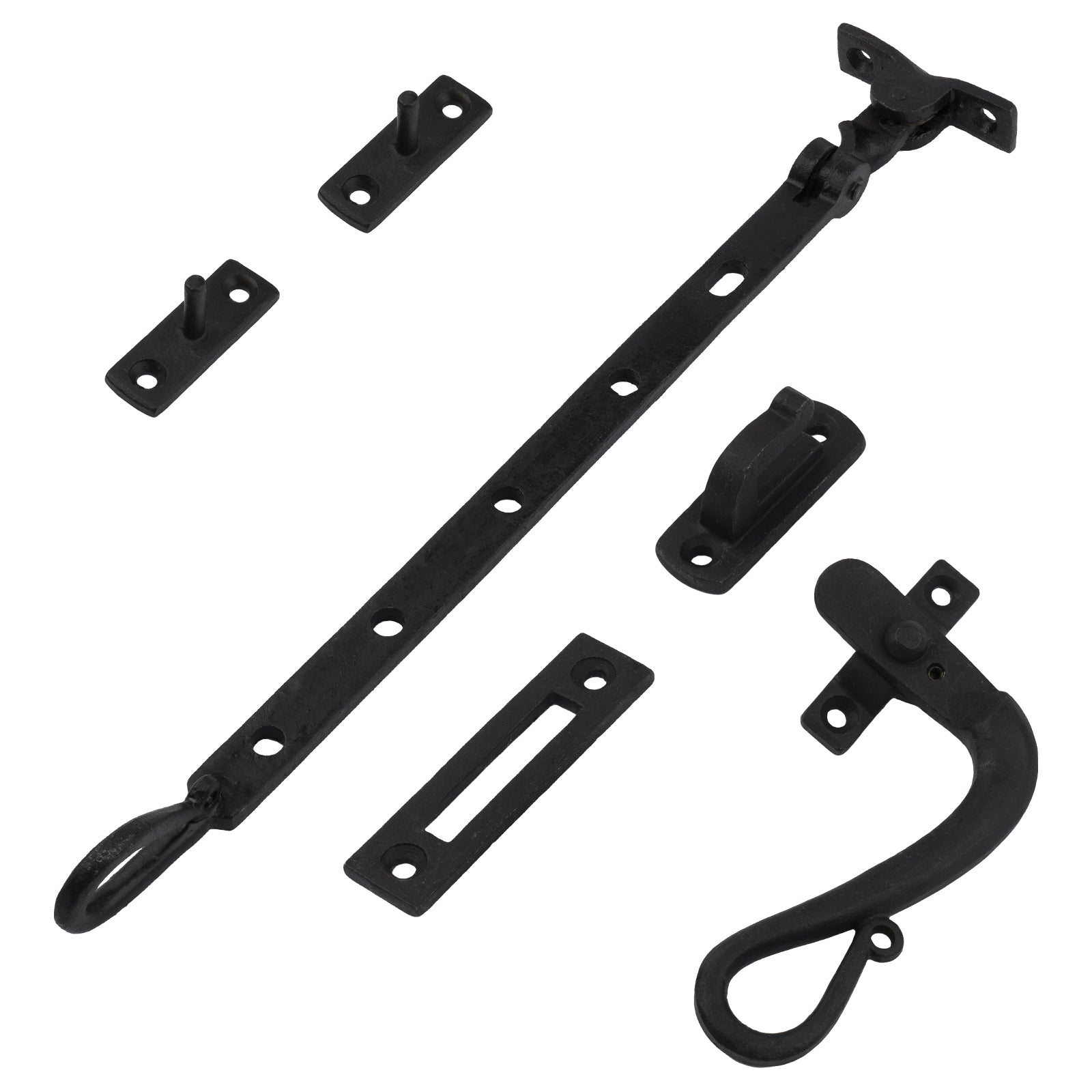 Black Shepherds Crook Window Stays