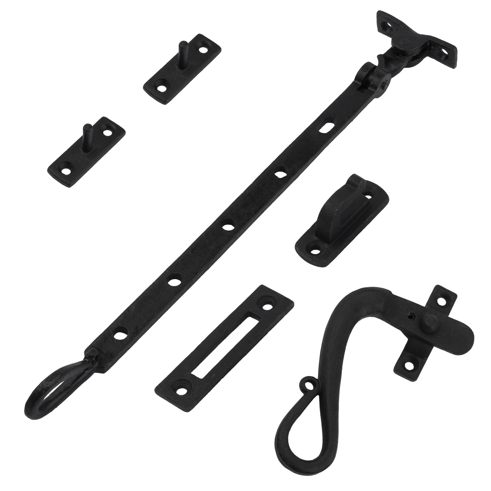 Black Shepherds Crook Window Stays