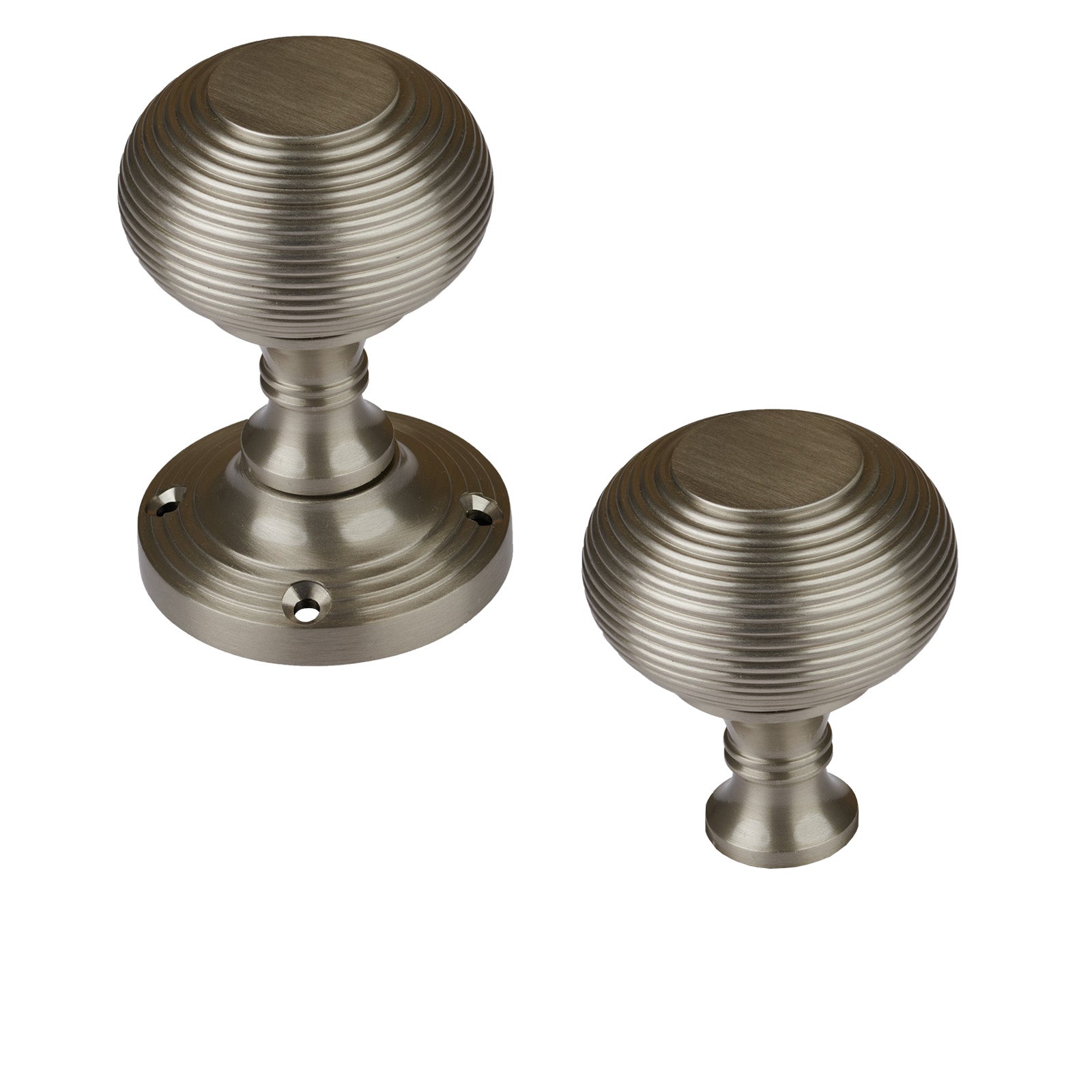 SHOW Reeded Rim Door Knob in Matt Bronze finish